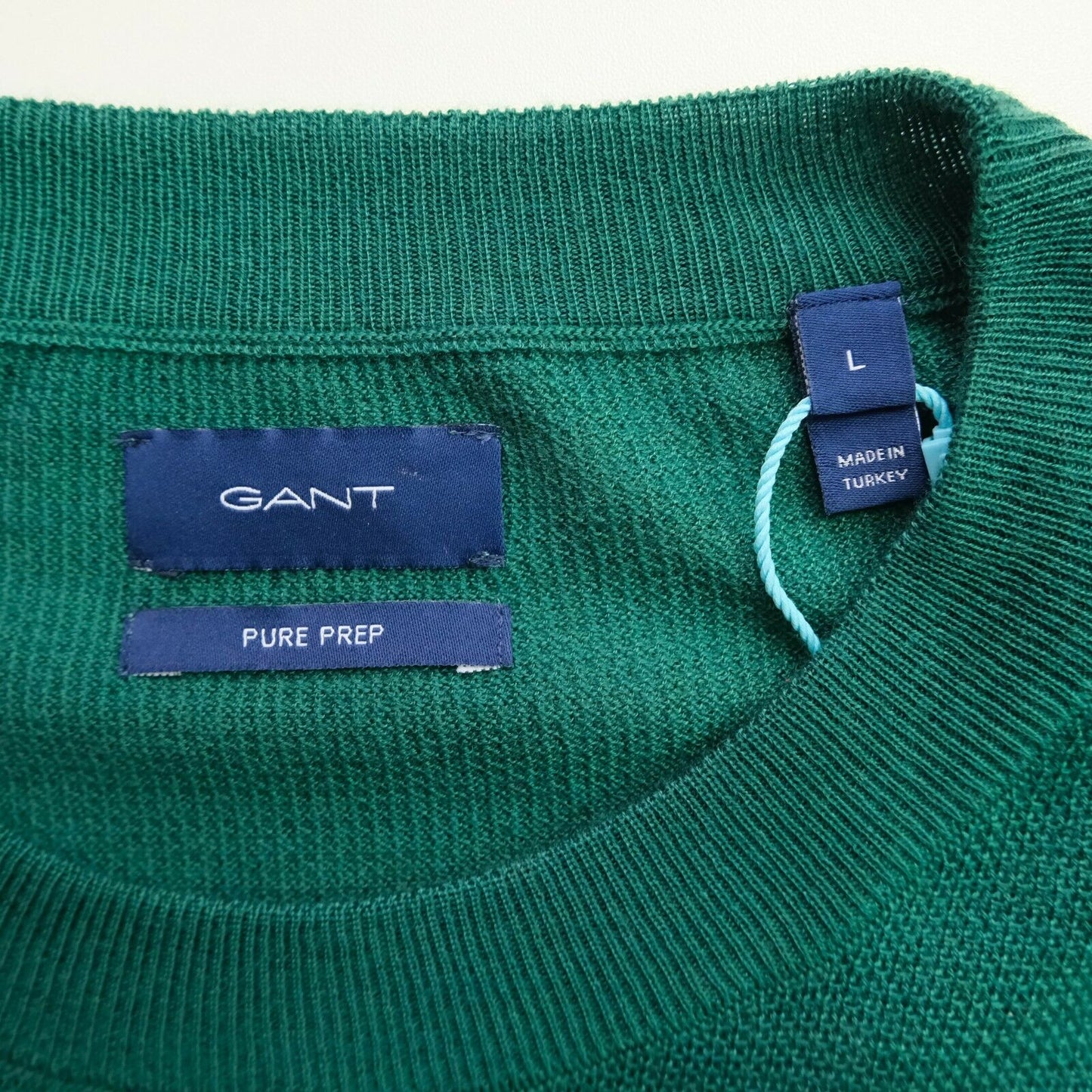 GANT Green Crew Neck Pure Prep Jumper Sweater Size L