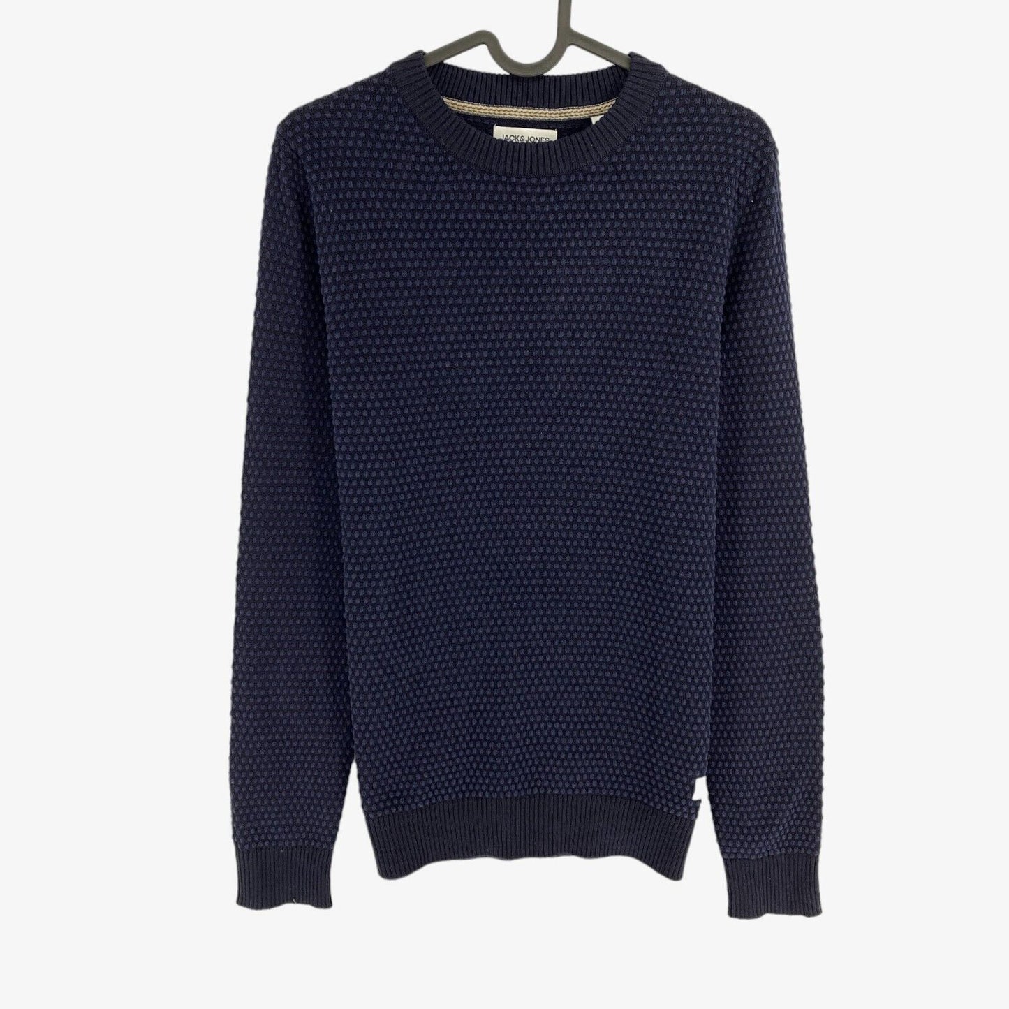 JACK&JONES Navy Blue Knit Crew Neck Sweater Pullover Jumper Size XS