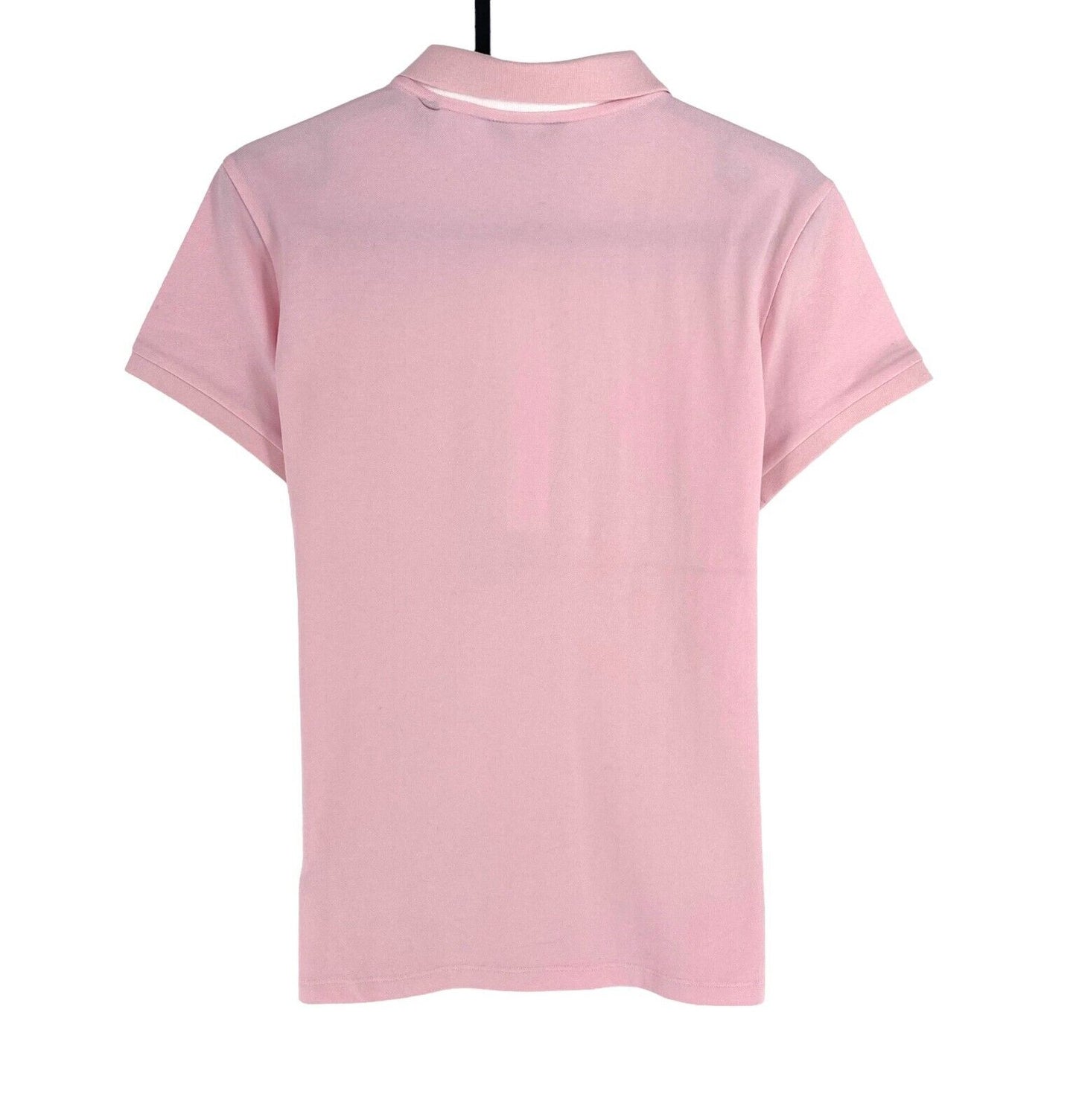 GANT Women Pink Contrast Collar Pique Short Sleeve Polo Shirt Size M