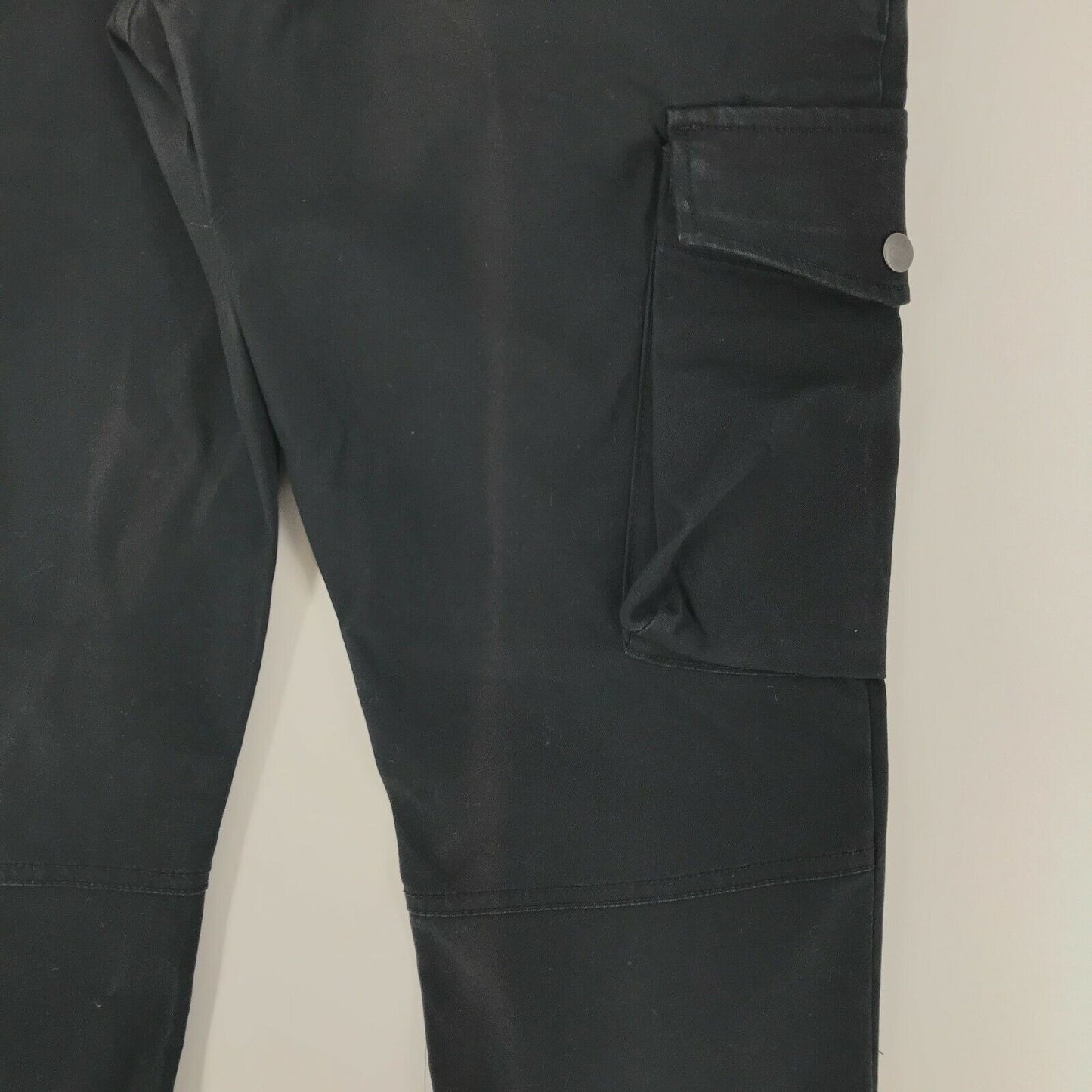 Calvin Klein Women Black Skinny Fit Cargo Trousers Size W30 L34