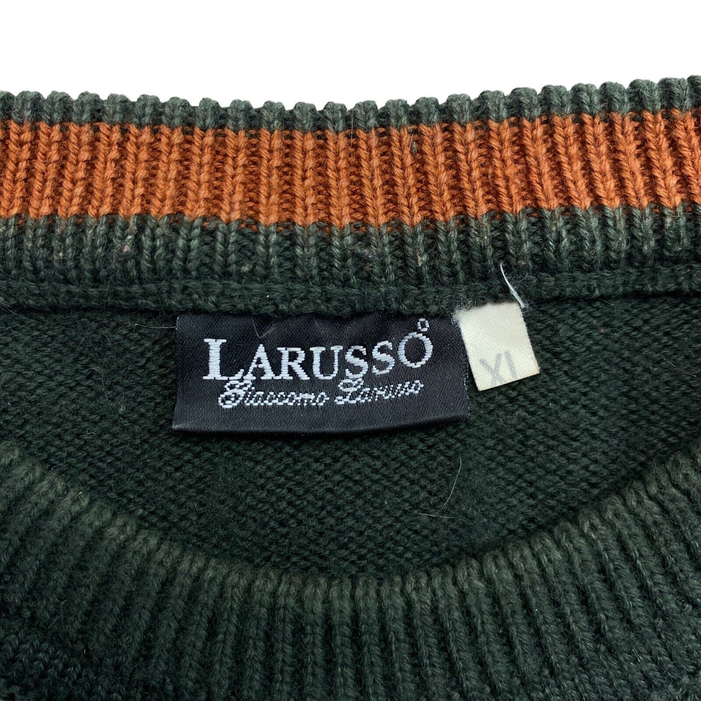 Cosby Vintage Retro 90s Larusso Green Sweater Pullover Size XL