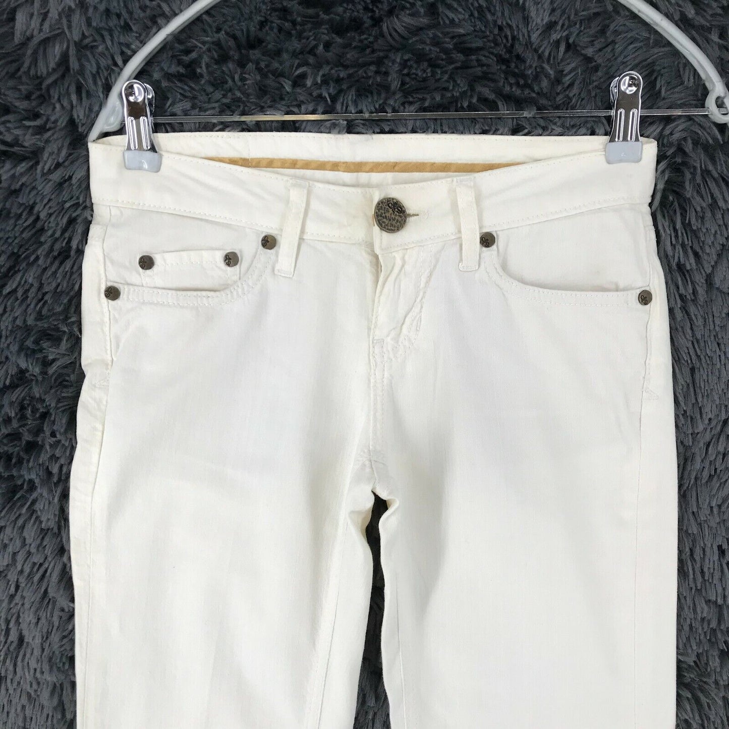 Seven7 Women White Regular Straight Fit Trousers Size W25