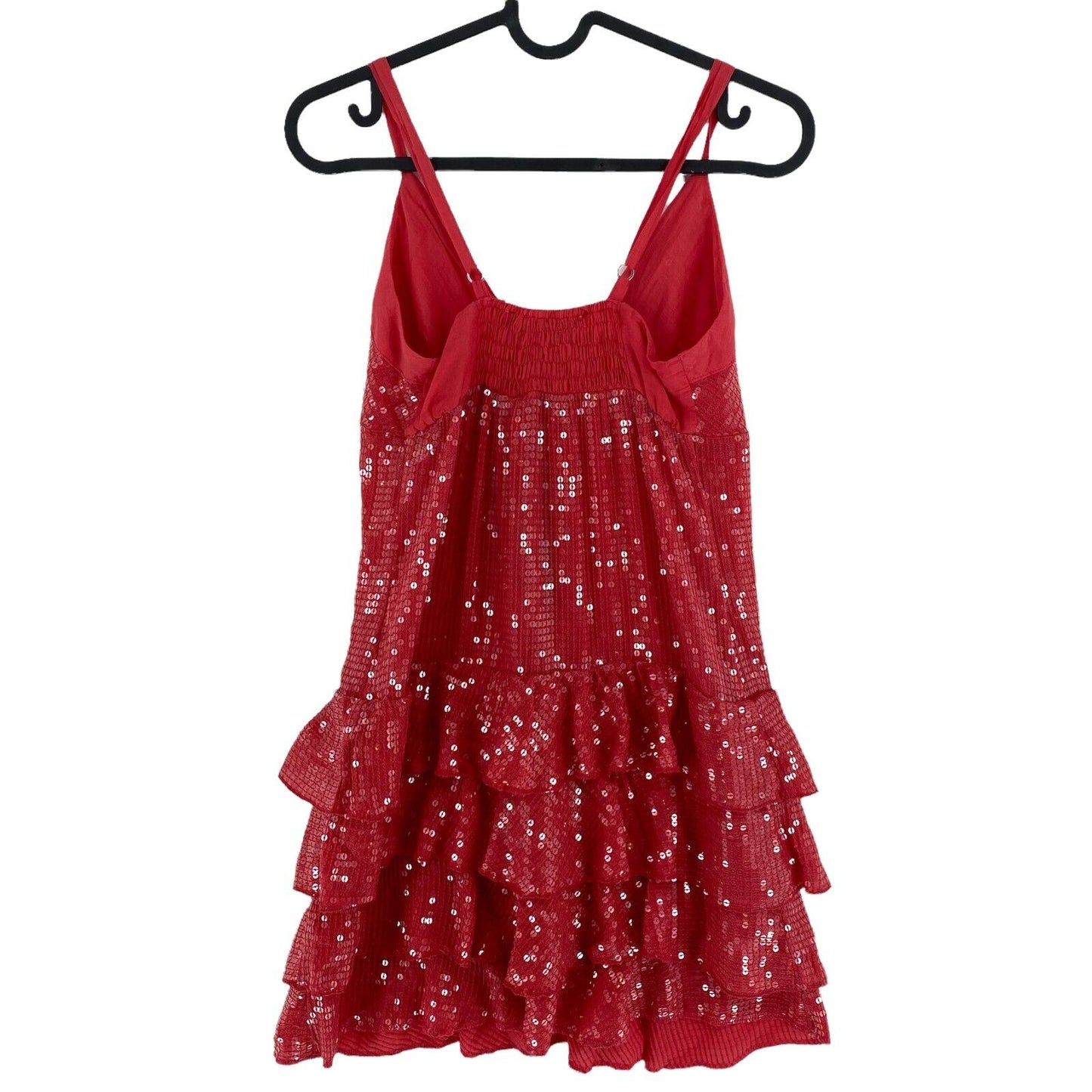 RPR 174 € COMPAGNIA ITALIANA Robe droite à sequins roses à col en V Taille EU 34 UK 6 US 4