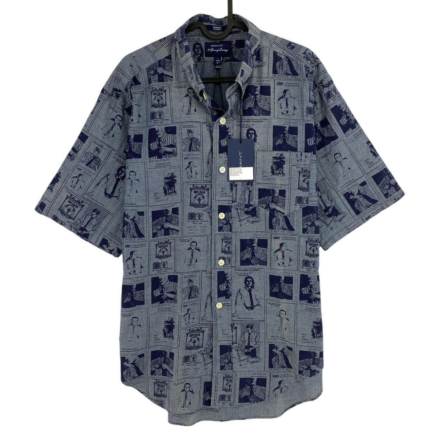 GANT Navy Blue Shirt Makers Shirt Size S M L XL 2XL