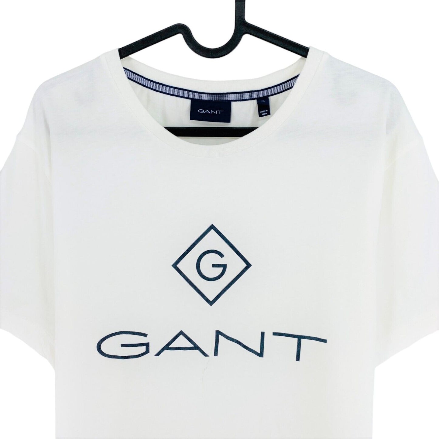 GANT T-Shirt mit Rundhalsausschnitt, Lock Up, Weiß, Größe XL