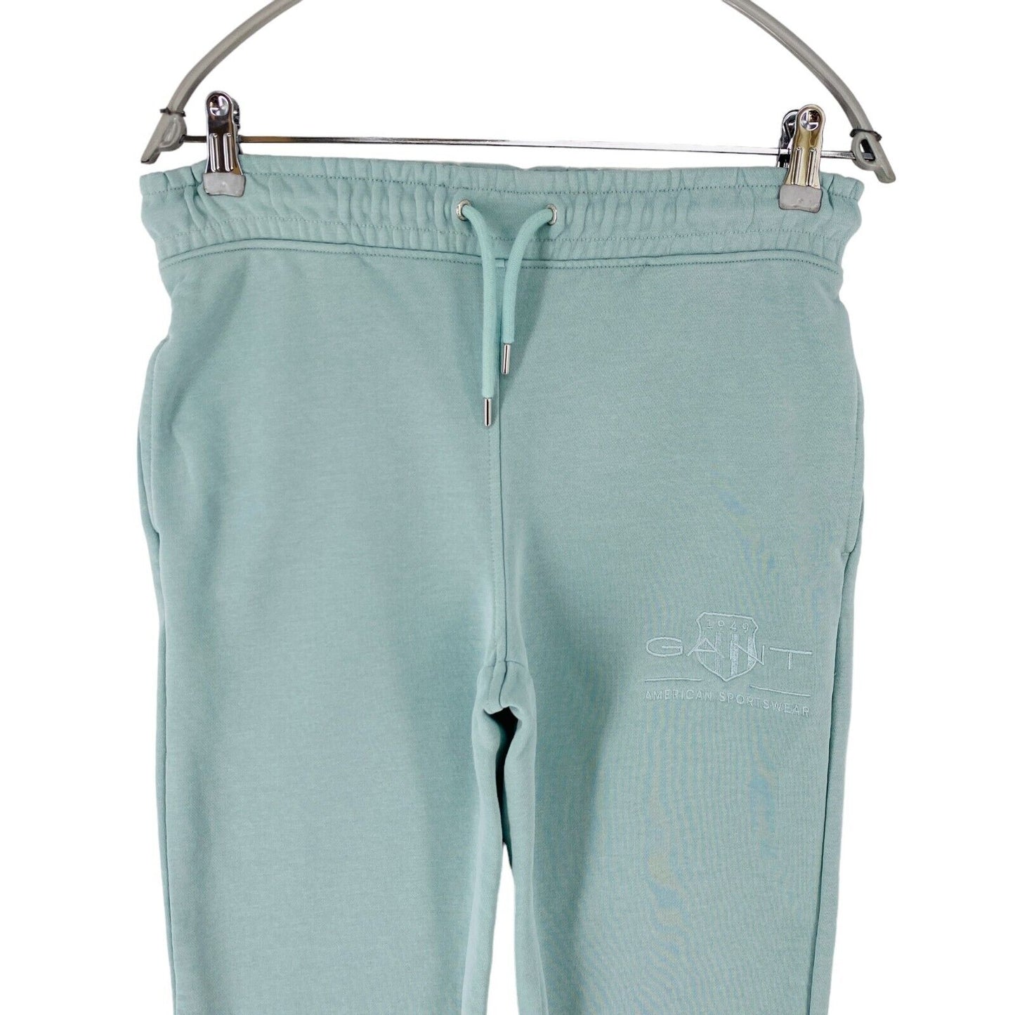 GANT Women Light Blue Regular Fit Cuffed Sweatpants Trousers Size S