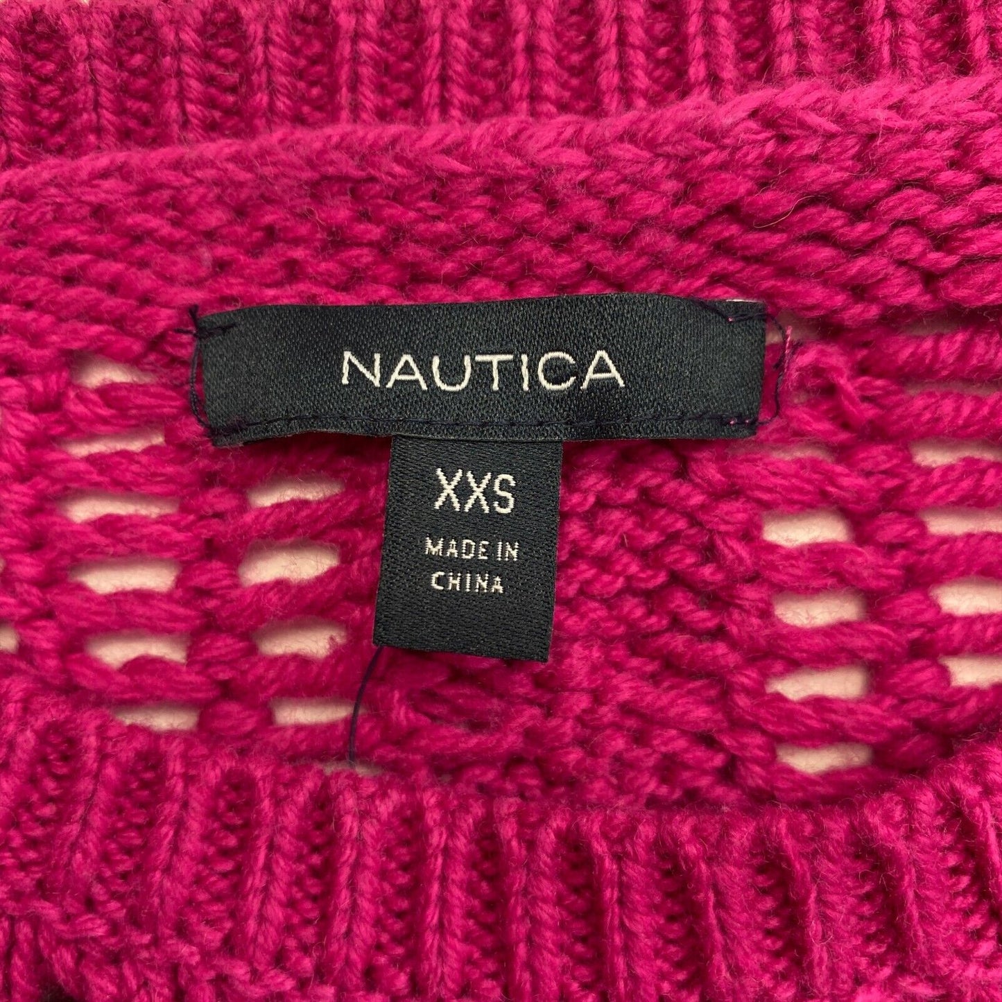 NAUTICA Dark Pink Crew Neck Jumper Sweater Size 2XS