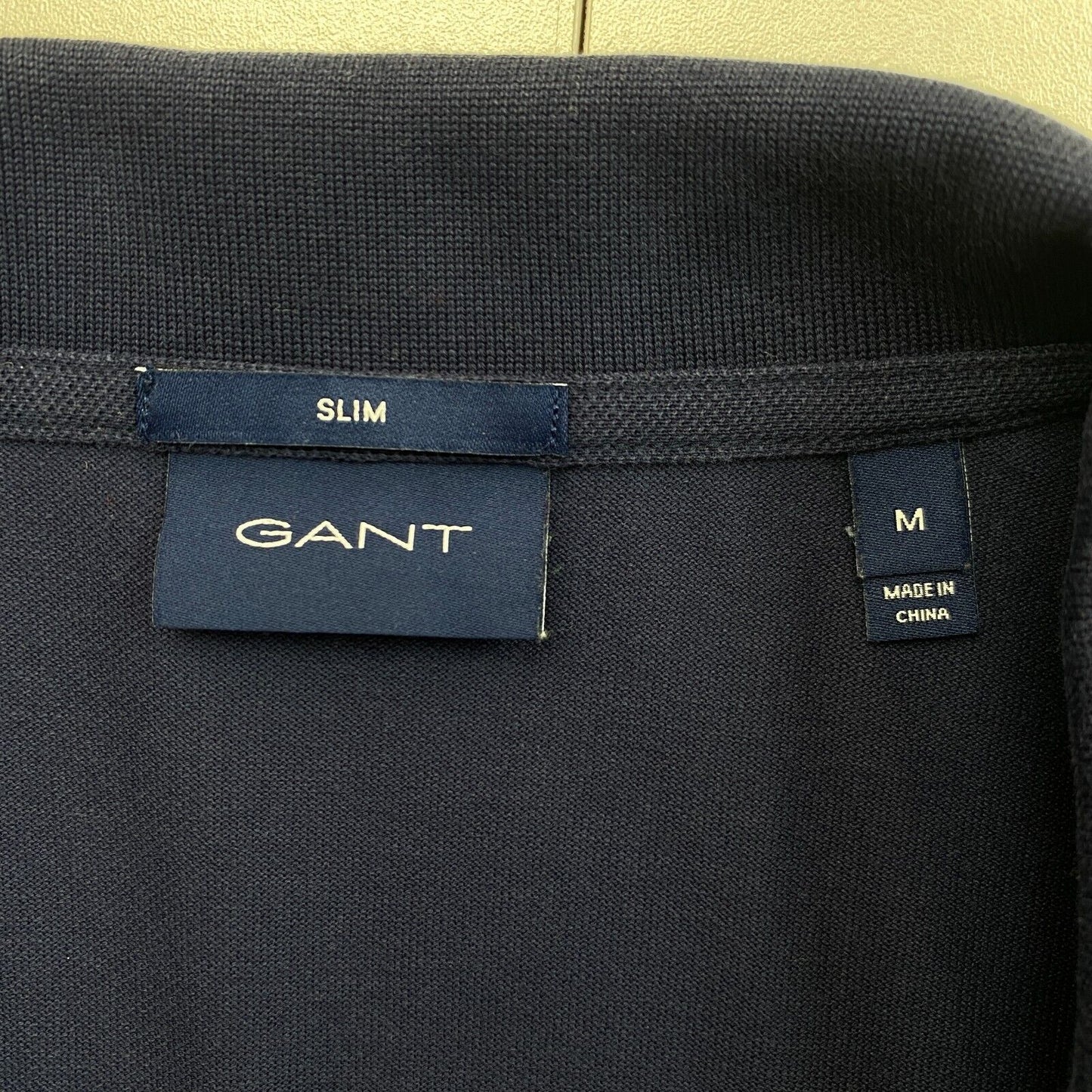 GANT Navy Blue Original Slim Fit Pique Rugger Polo Shirt Size M