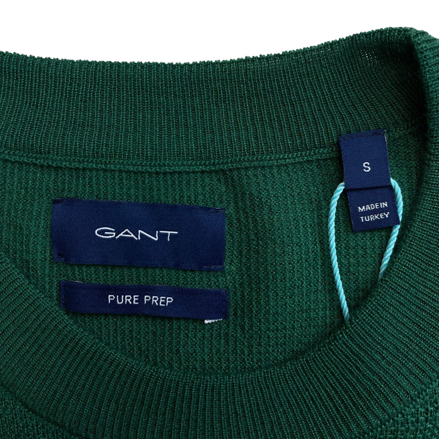 GANT Green Pure Prep Crew Neck Sweater Pullover Size S