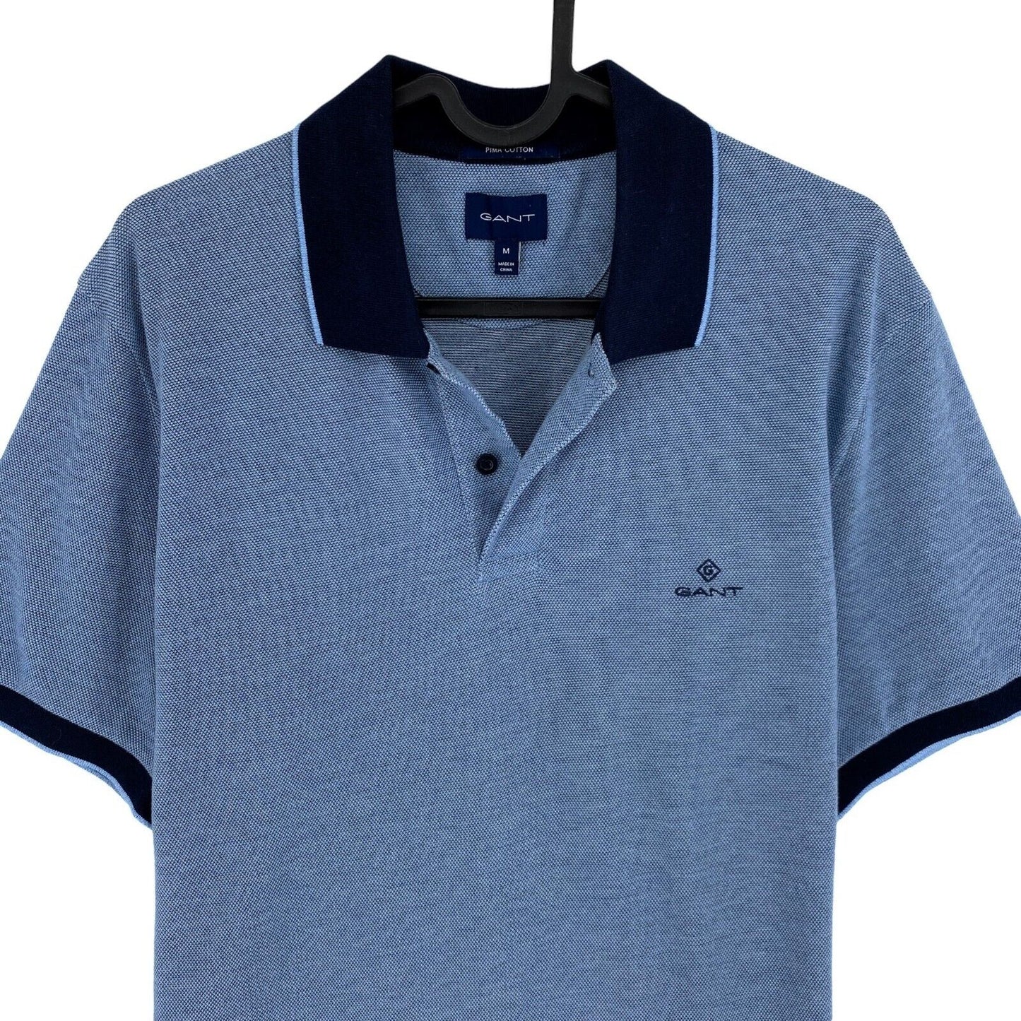 GANT Bleu 4-Col Oxford Pique Rugger Polo Taille M