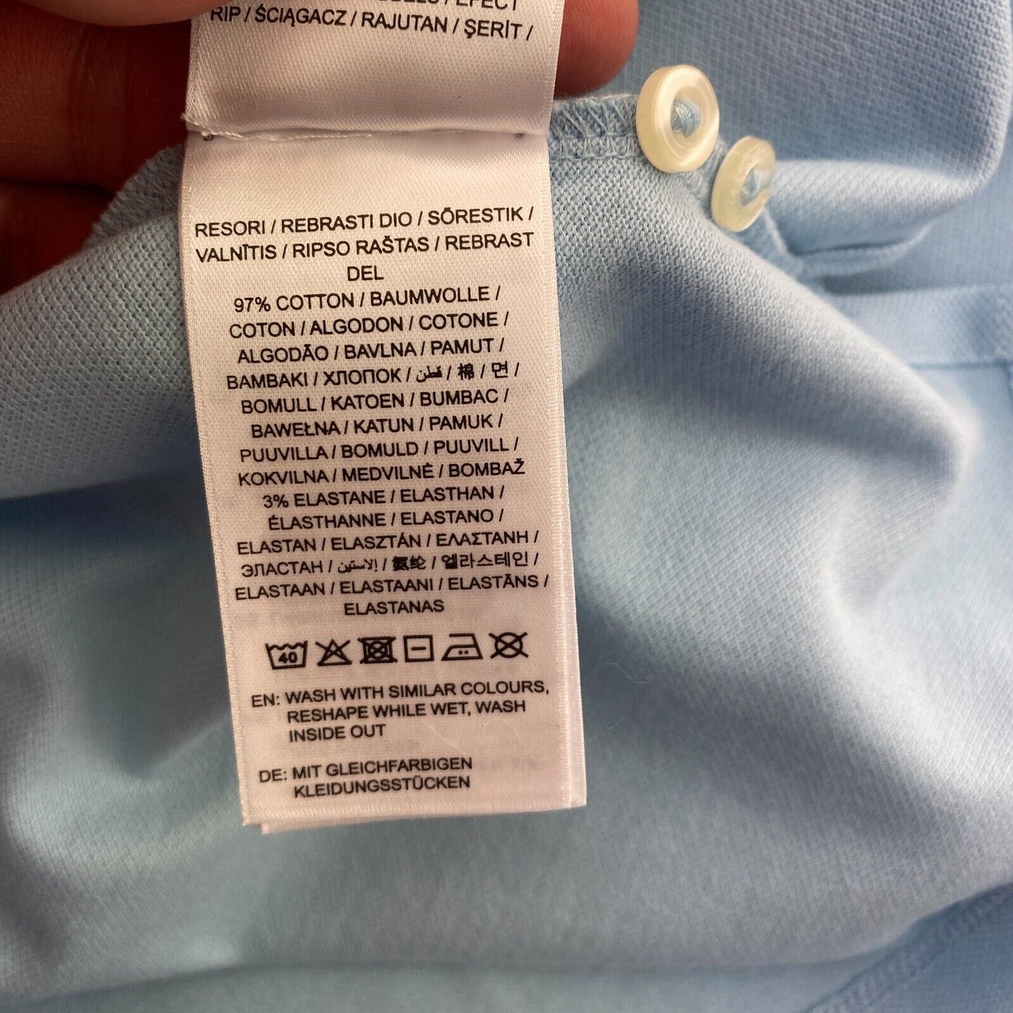 GANT Women Light Blue Original SS Pique Polo Dress Size 2XL XXL