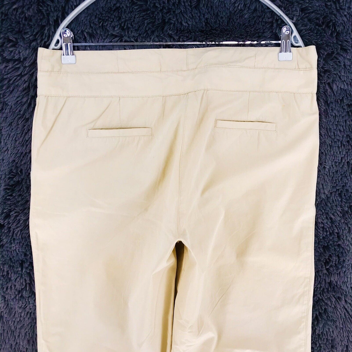 135 € GANT Femme Beige Pantalon Chino Coupe Large Regular Taille EUR 38 US 8 UK 12