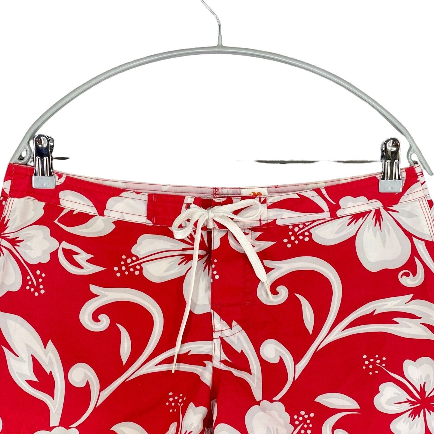 SUNDEK Floral Red Swimwear Swimming Trunks Shorts Size 6 W32