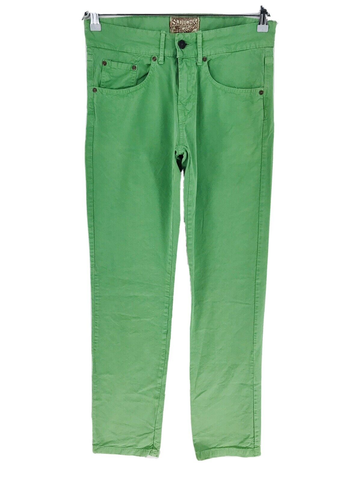 SCOTCH & SODA Green Regular Straight Fit Chino Pants Trousers S W30 / M W32