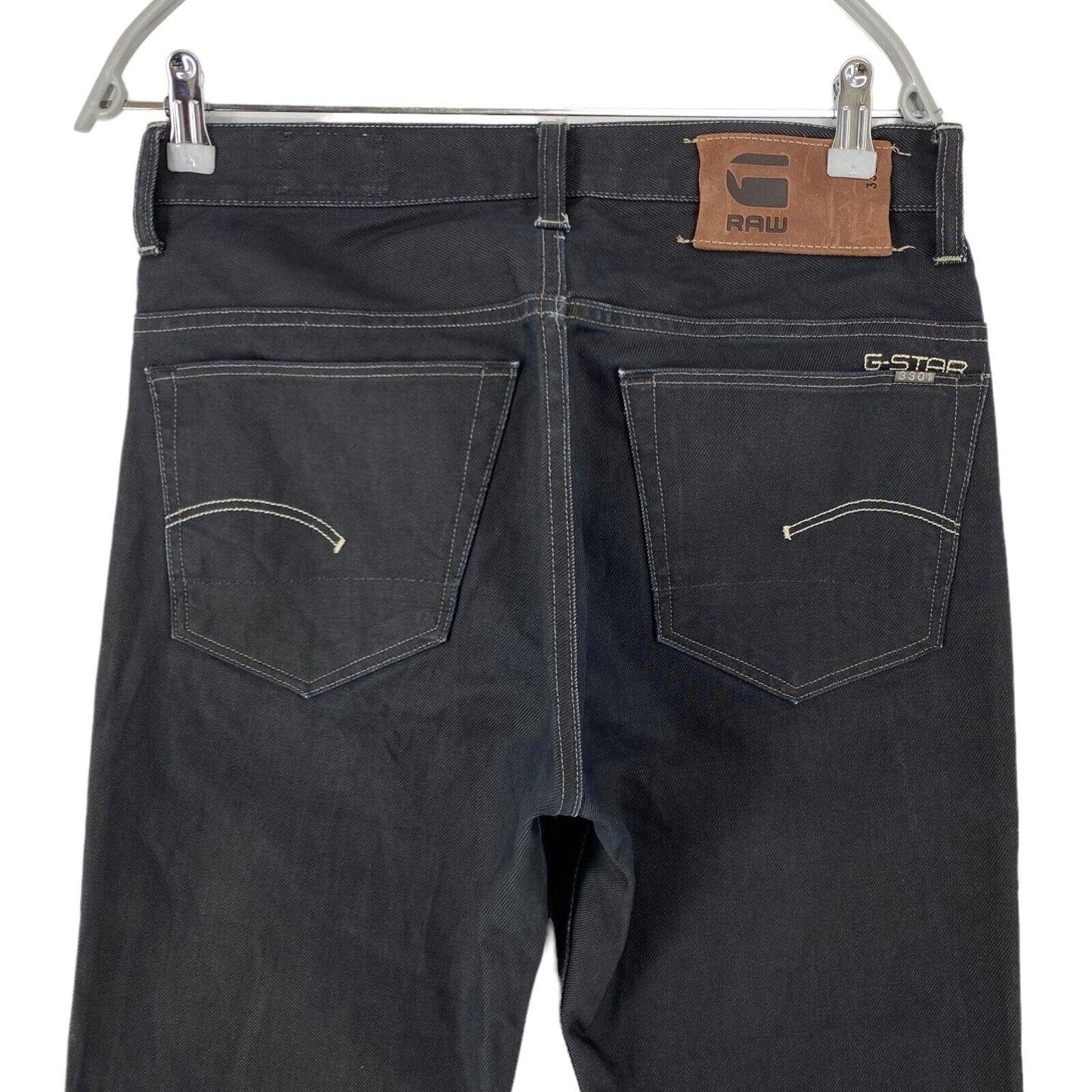 G-STAR 3301 Schwarze Jeans mit normaler gerader Passform, W30 L30