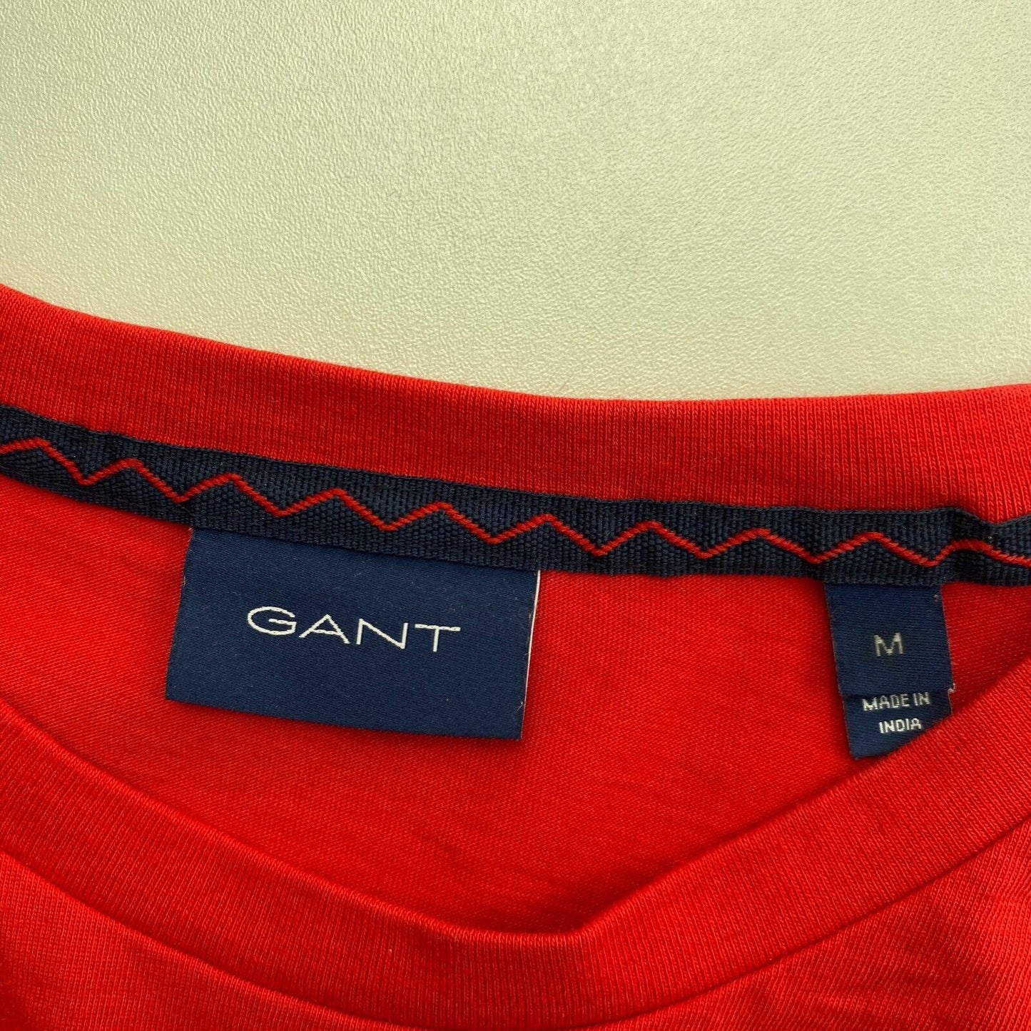 GANT T-Shirt mit Rundhalsausschnitt, nautisch, Rot, Größe M