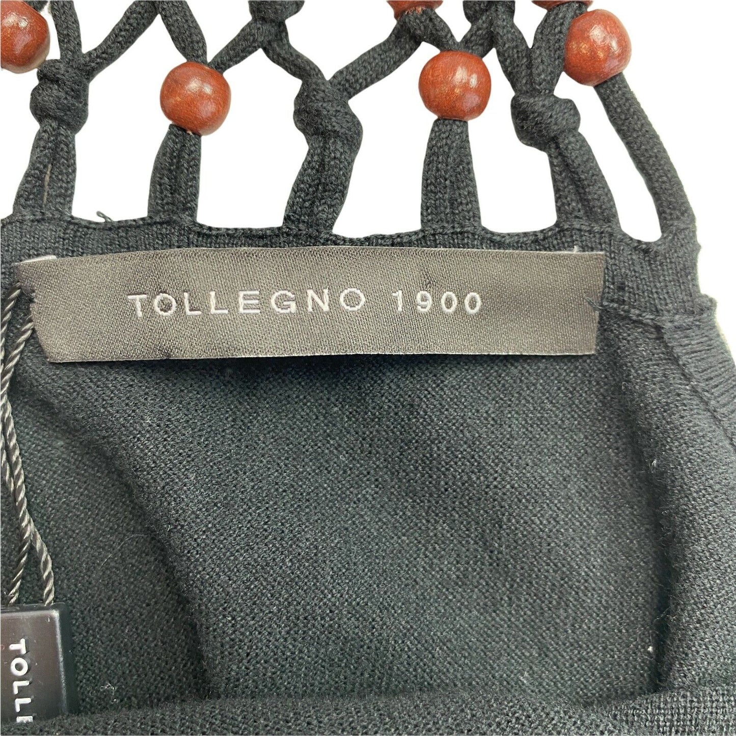 TOLLEGNO 1900 Black Tank Top Size IT 46 48 EU 42 44 UK 14 16