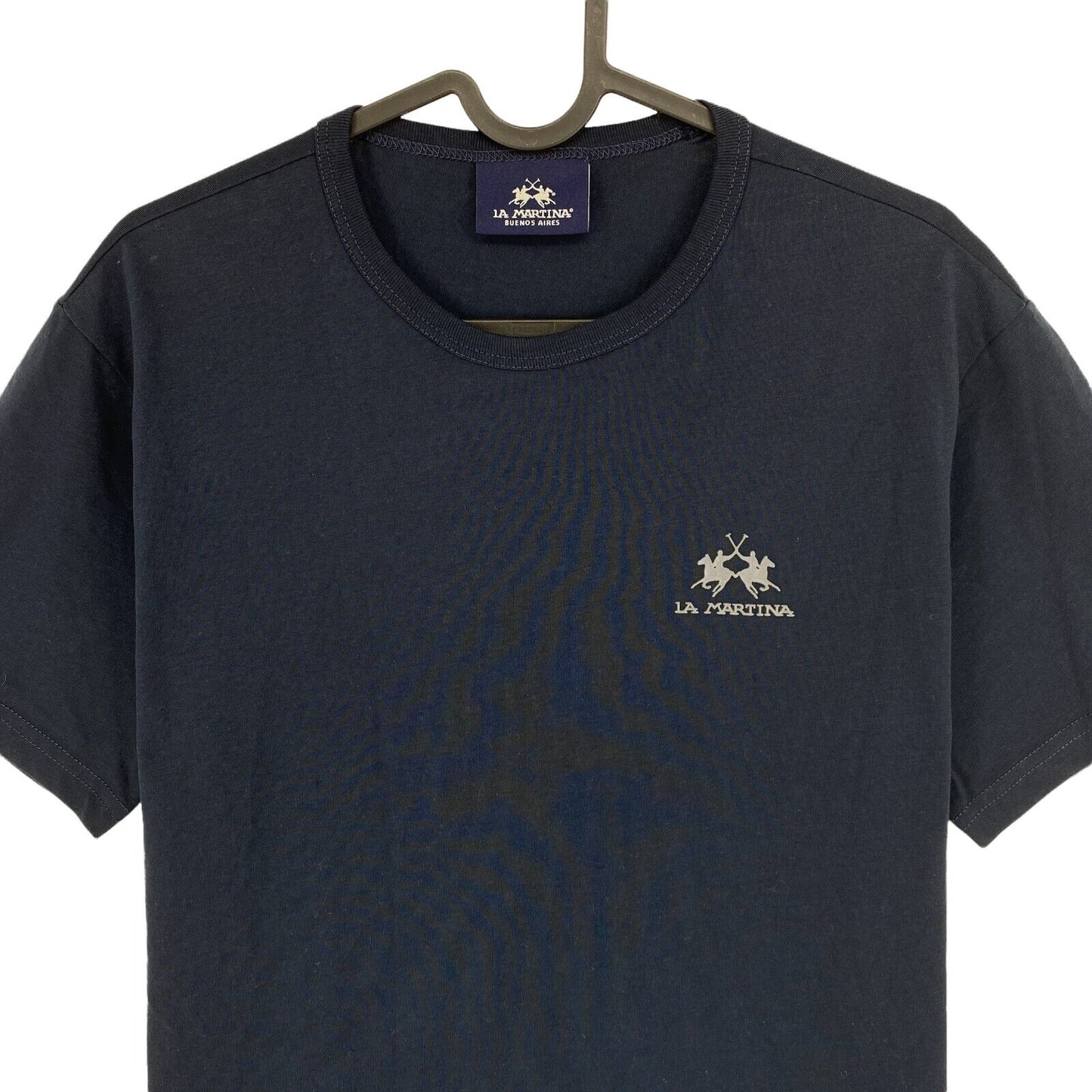 LA MARTINA Navy Blue Jersey Crew Neck T-Shirt Size M