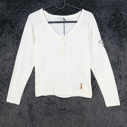 PERSONA White Long Sleeves Blouse T Shirt Size S