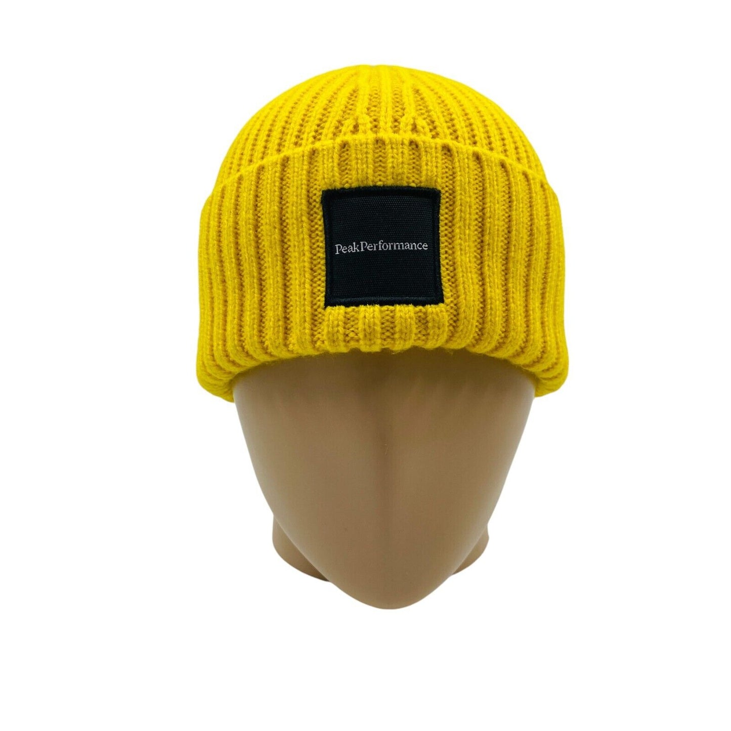 Peak Performance CORNICE HAT Unisex Yellow Acrylic Beanie Winter Hat One Size