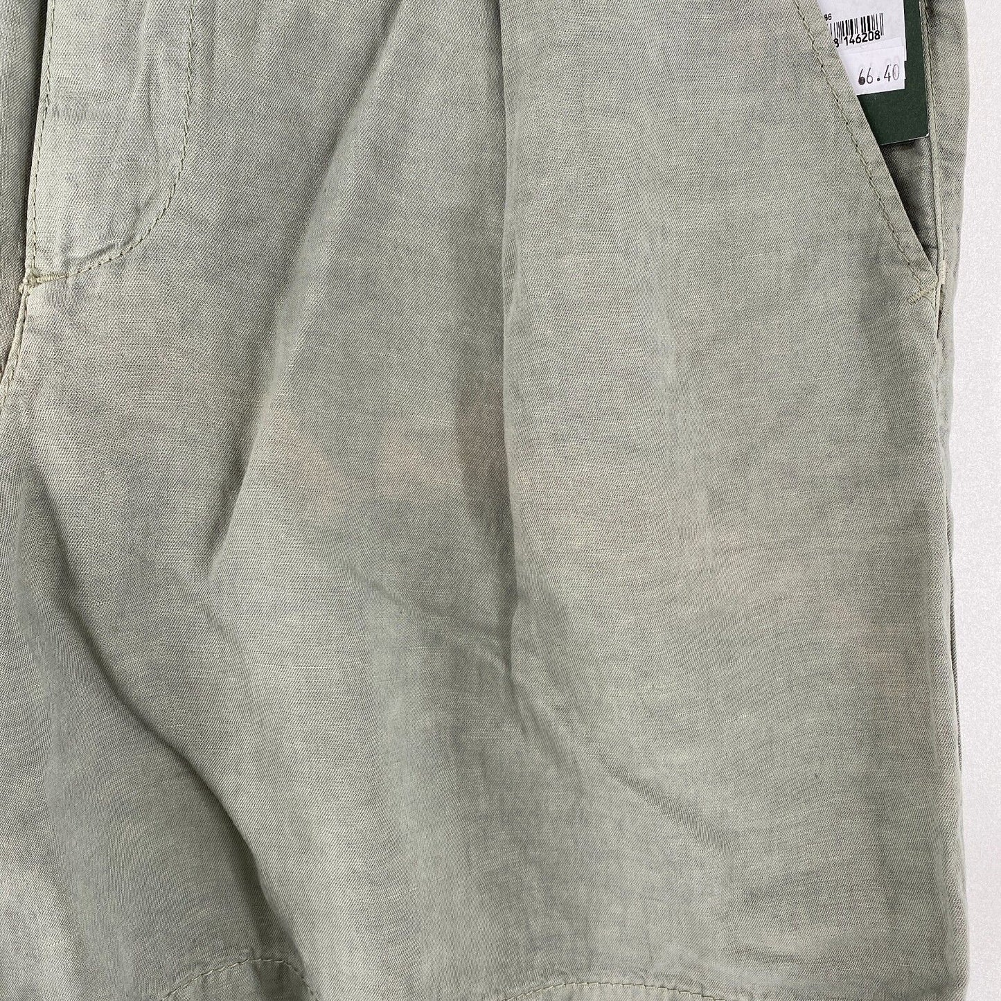 CAMEL ACTIVE Women Grey Relaxed Fit Linen Blend Shorts Size W30