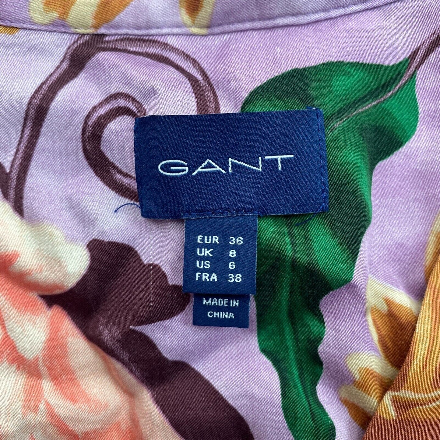 GANT Women Purple Dahlia Print Kaftan Dress Size EU 36 UK 8 US 6