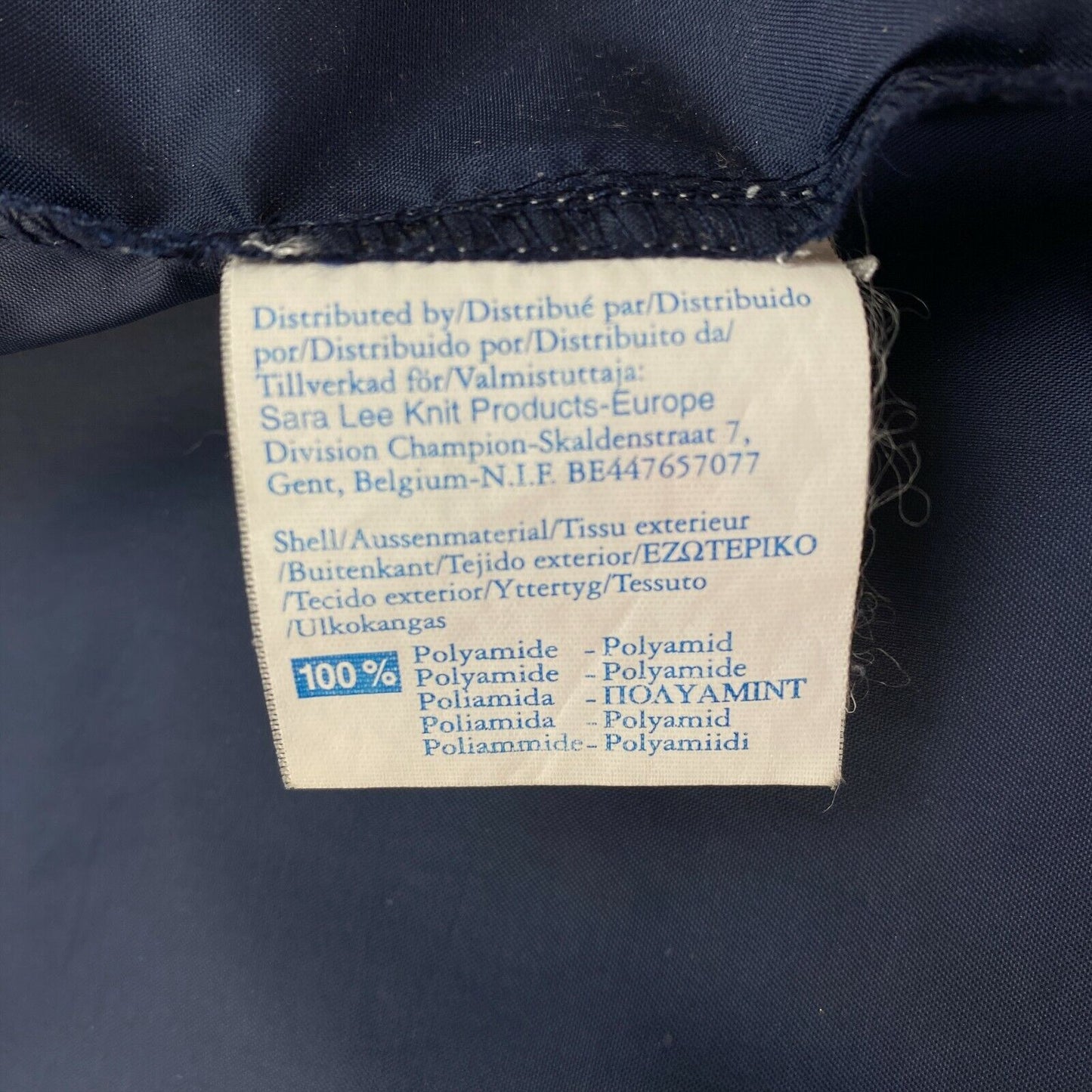 Champion Navy Blue Hooded Jacket Size L