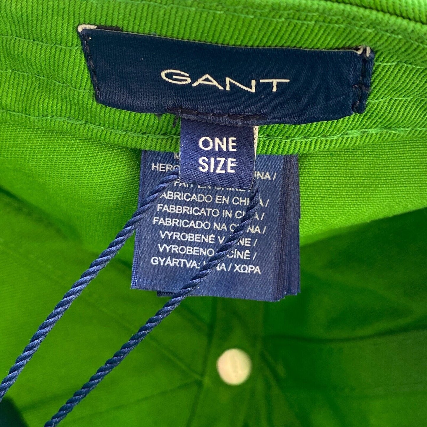 GANT Mens Green Cotton Logo Baseball Twill Cap Hat One Size