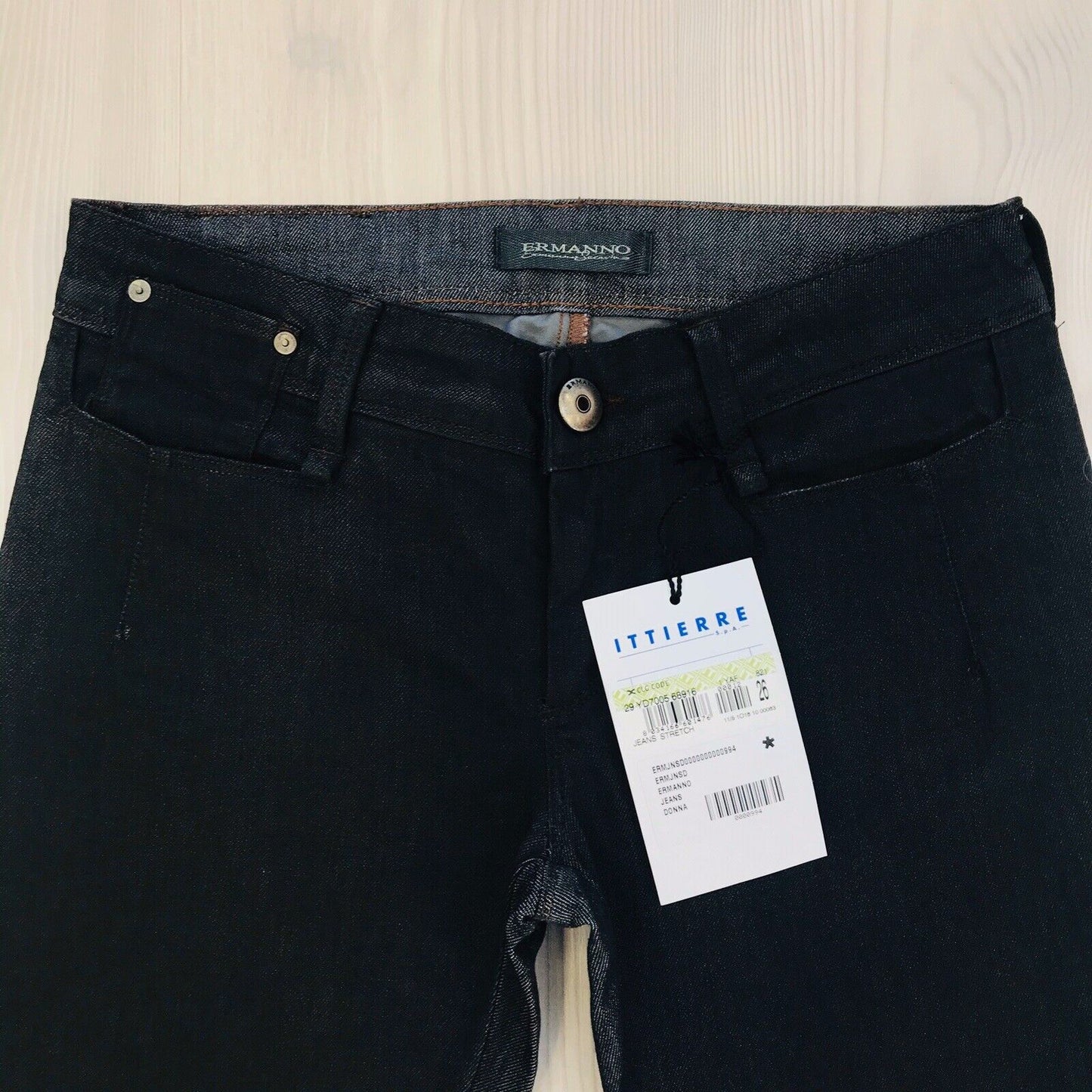 Ermanno Scervino, Damen Skinny Slim Fit Jeans, Dunkelgrau, W26 IT 40 UK 8, UVP 520 $