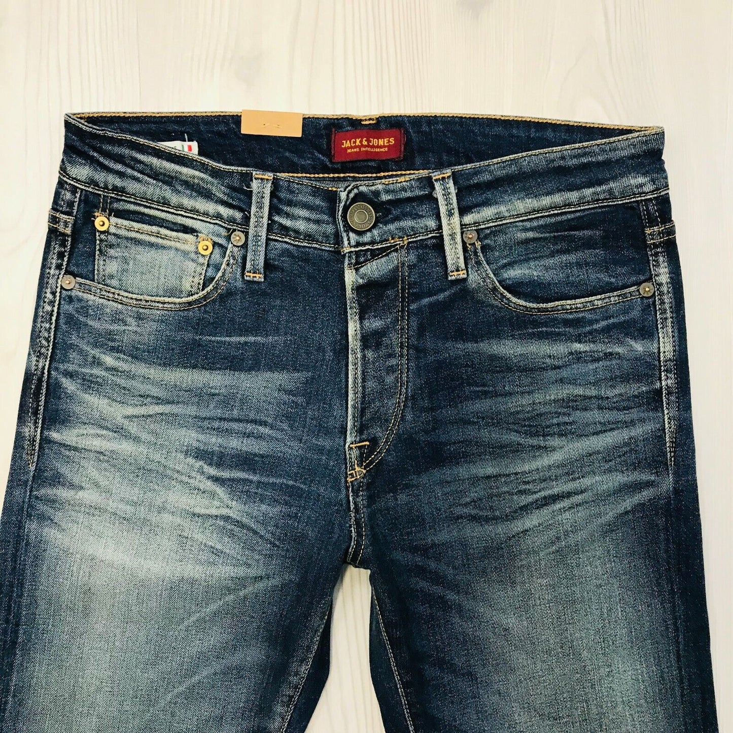 Jack &amp; Jones Herren Jeans MIKE Comfort Fit Regular Rise Blau Größe W30 L32