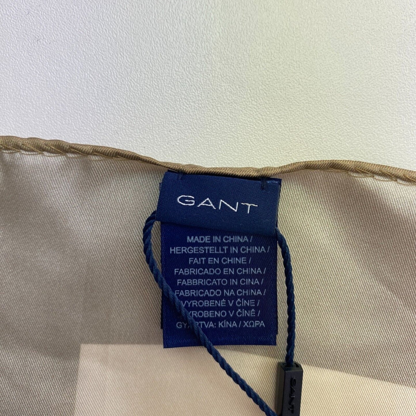 GANT Women Beige Logo Silk Scarf One Size