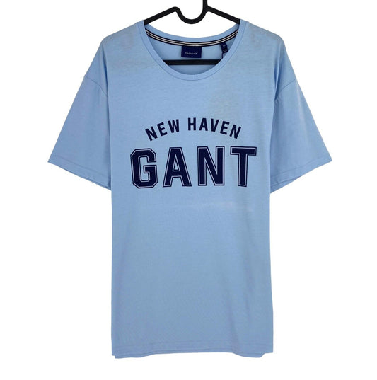 GANT Men Blue Logo Crew Neck Short Sleeves T Shirt Size XL