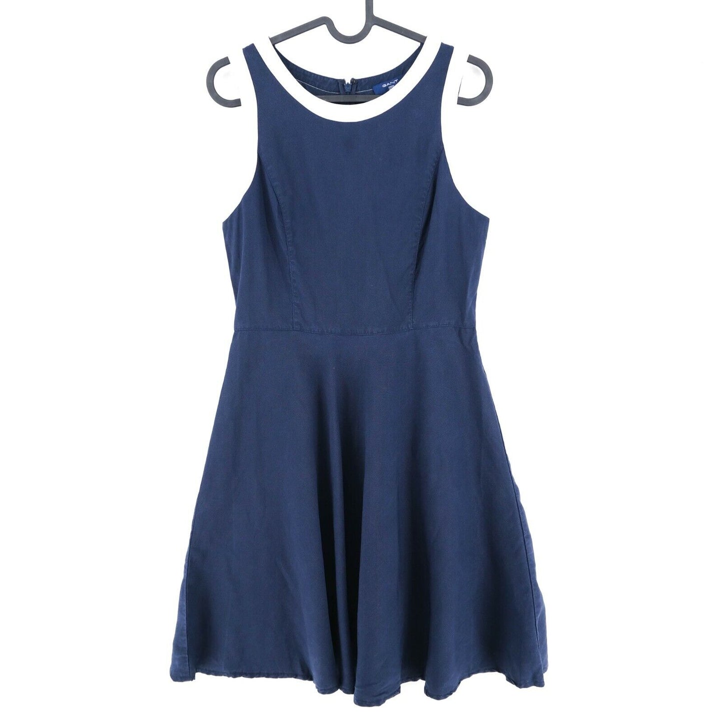 GANT Blue Flared Crew Neck Sleeveless Dress Size EU 36 UK 10 US 6