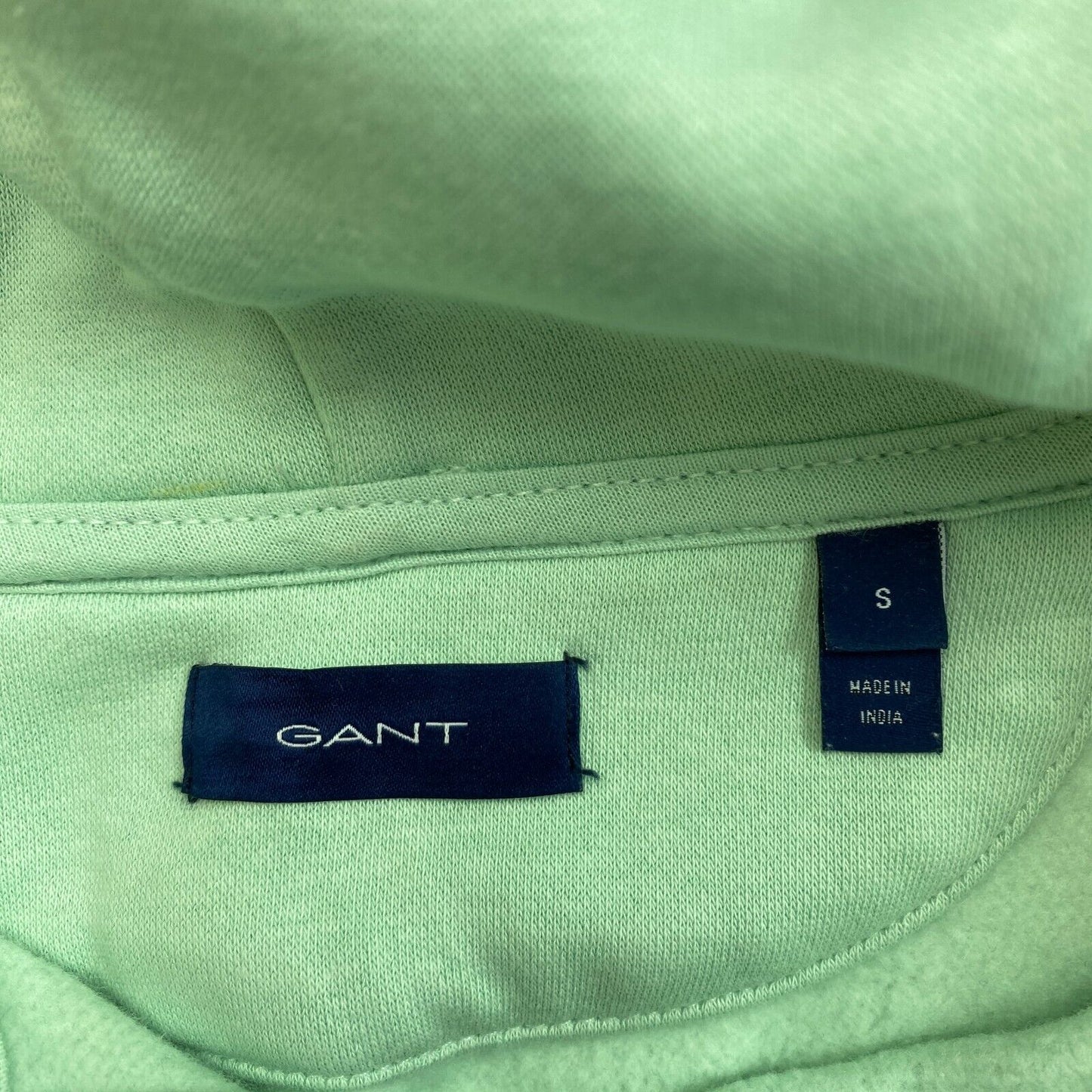 GANT Minty Green Tonal Shield Full Zip Hoodie Pullover Sweater Size S