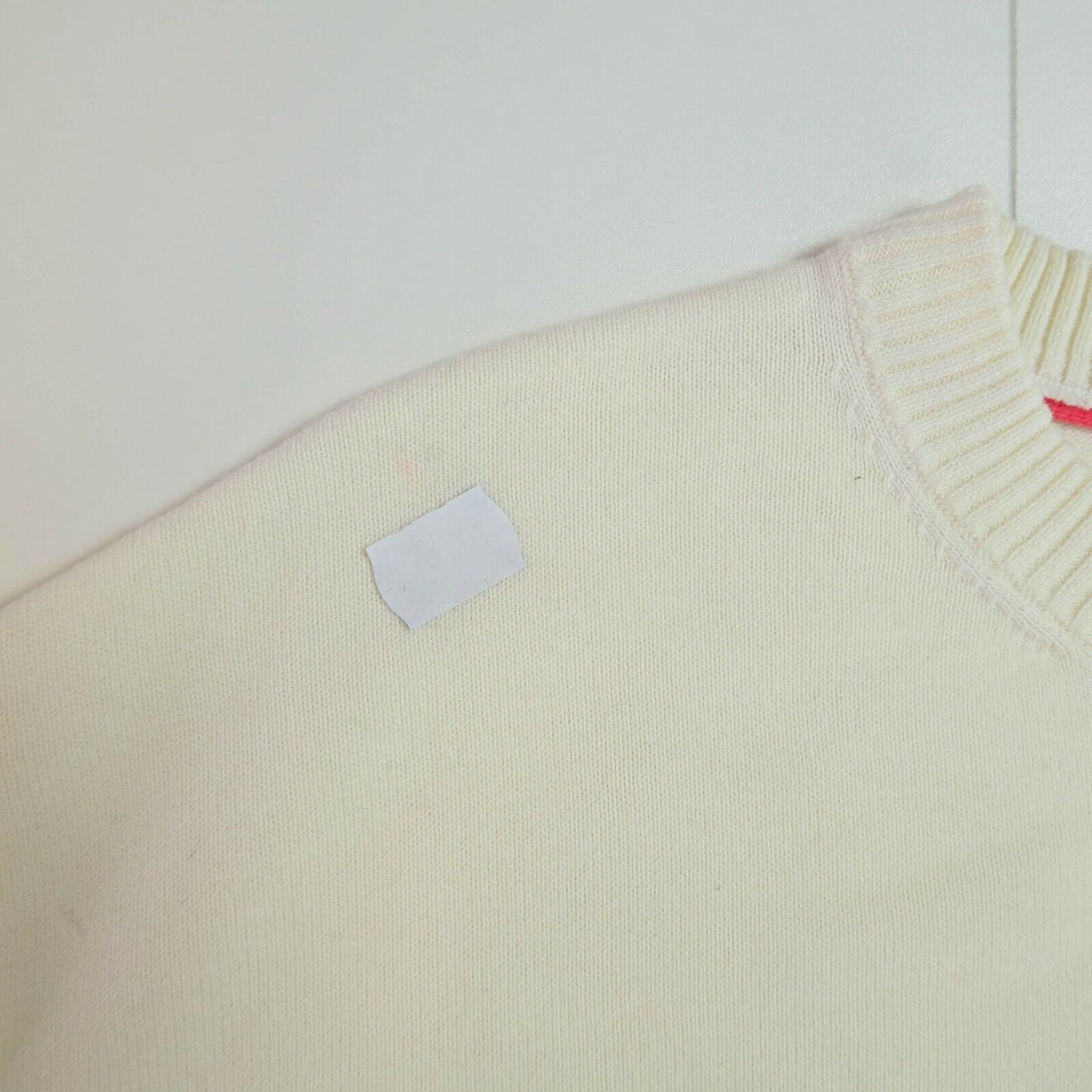 GANT White Crew Neck 100% Cotton Big Logo Jumper Sweater Pullover Size XS