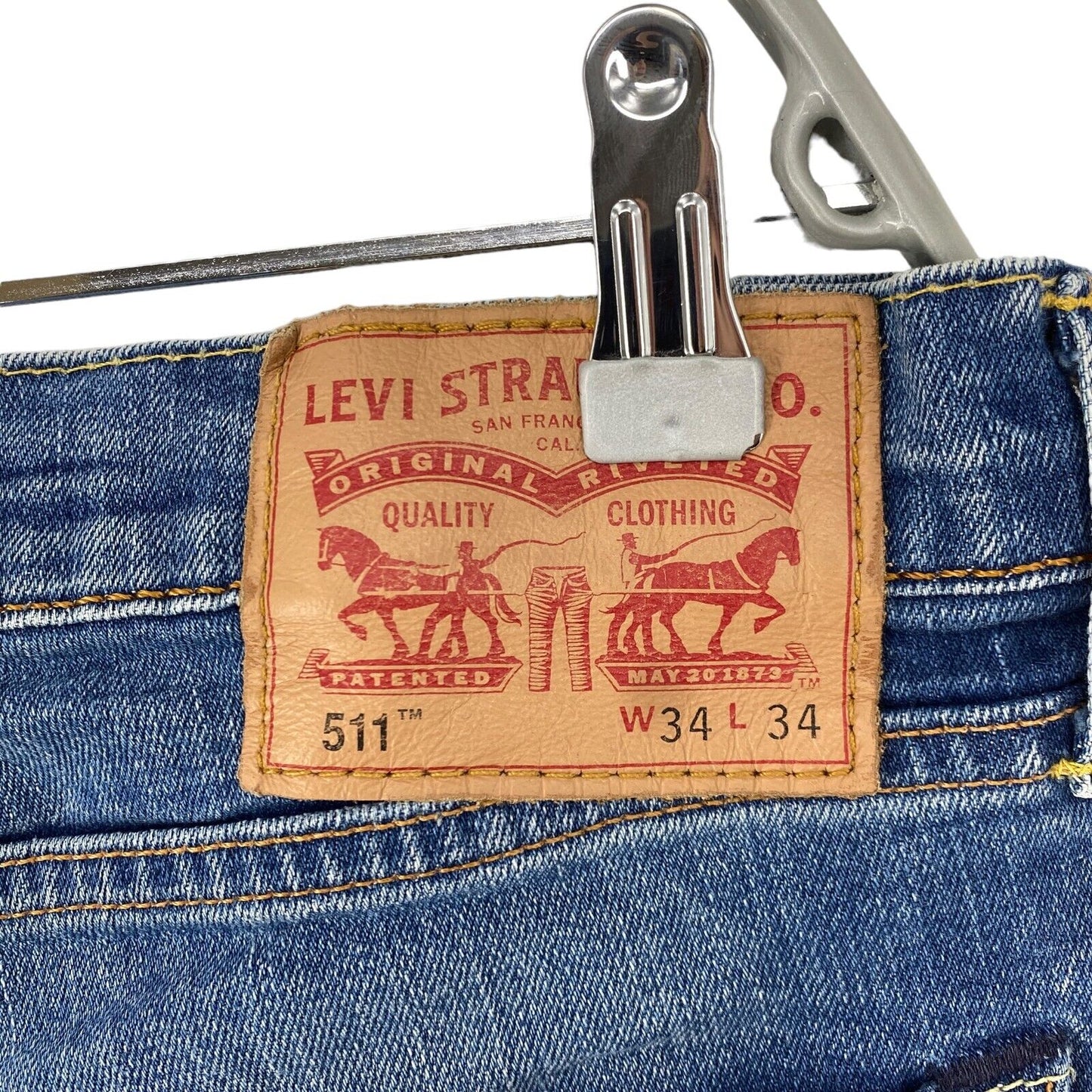 Levi's 511 – Slim Fit-Stretch-Jeans in Blau, W34 L34