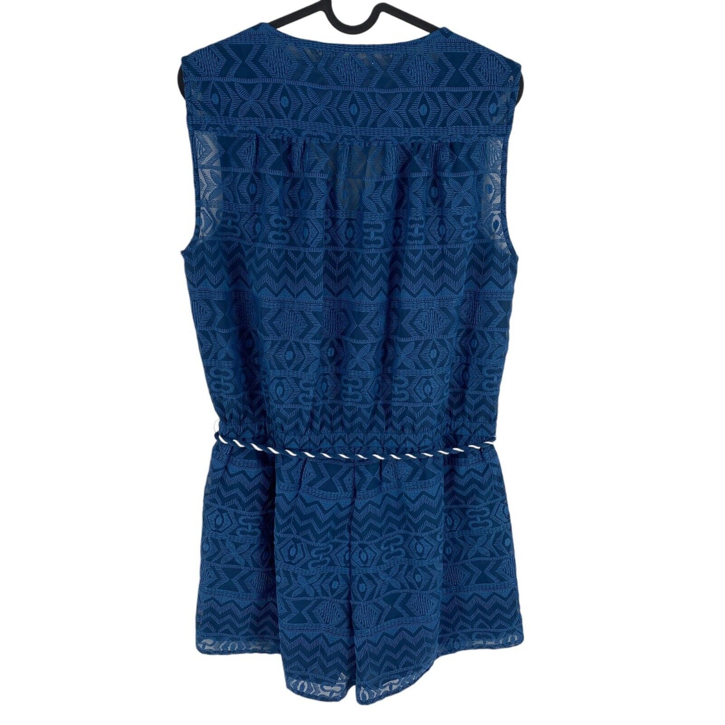 PEPE JEANS Women Blue V Neck Sleeveless Jumpsuit Playsuit L