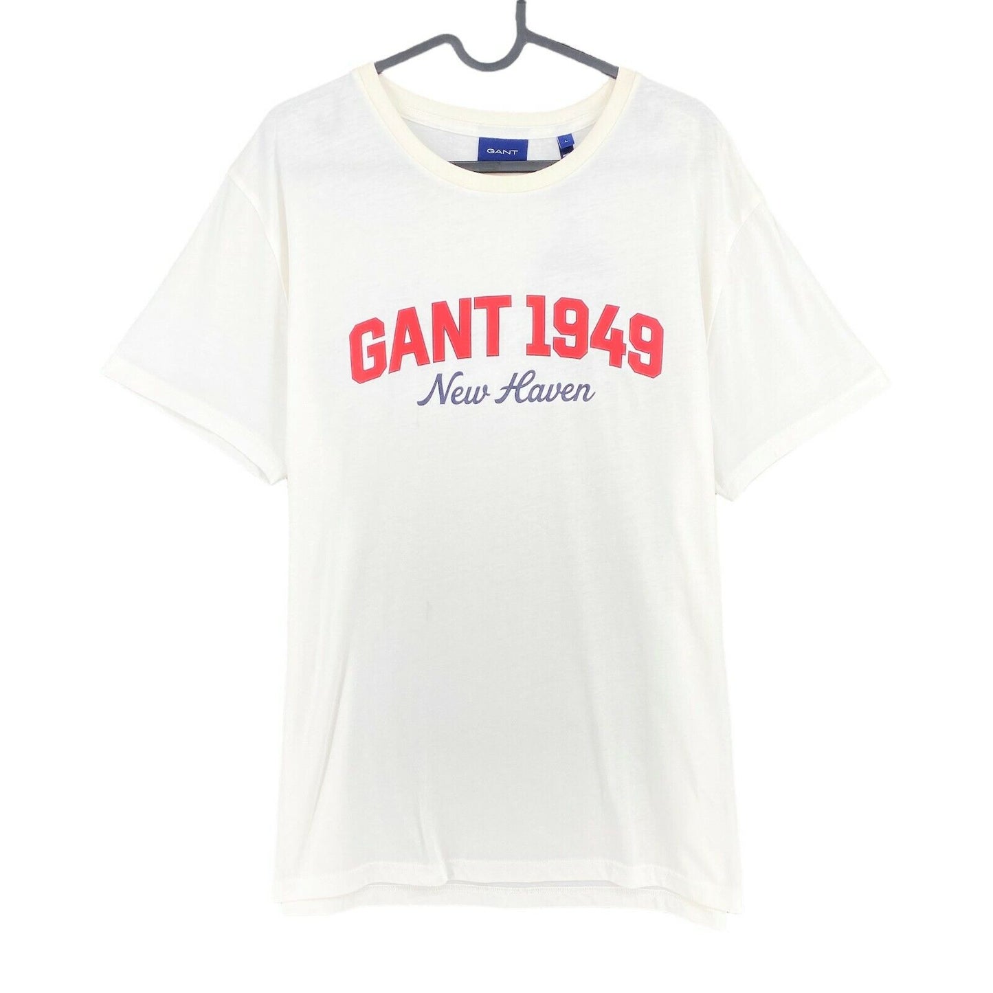 GANT White Logo Crew Neck T Shirt Size L