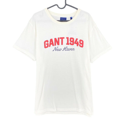 GANT White Logo Crew Neck T Shirt Size L