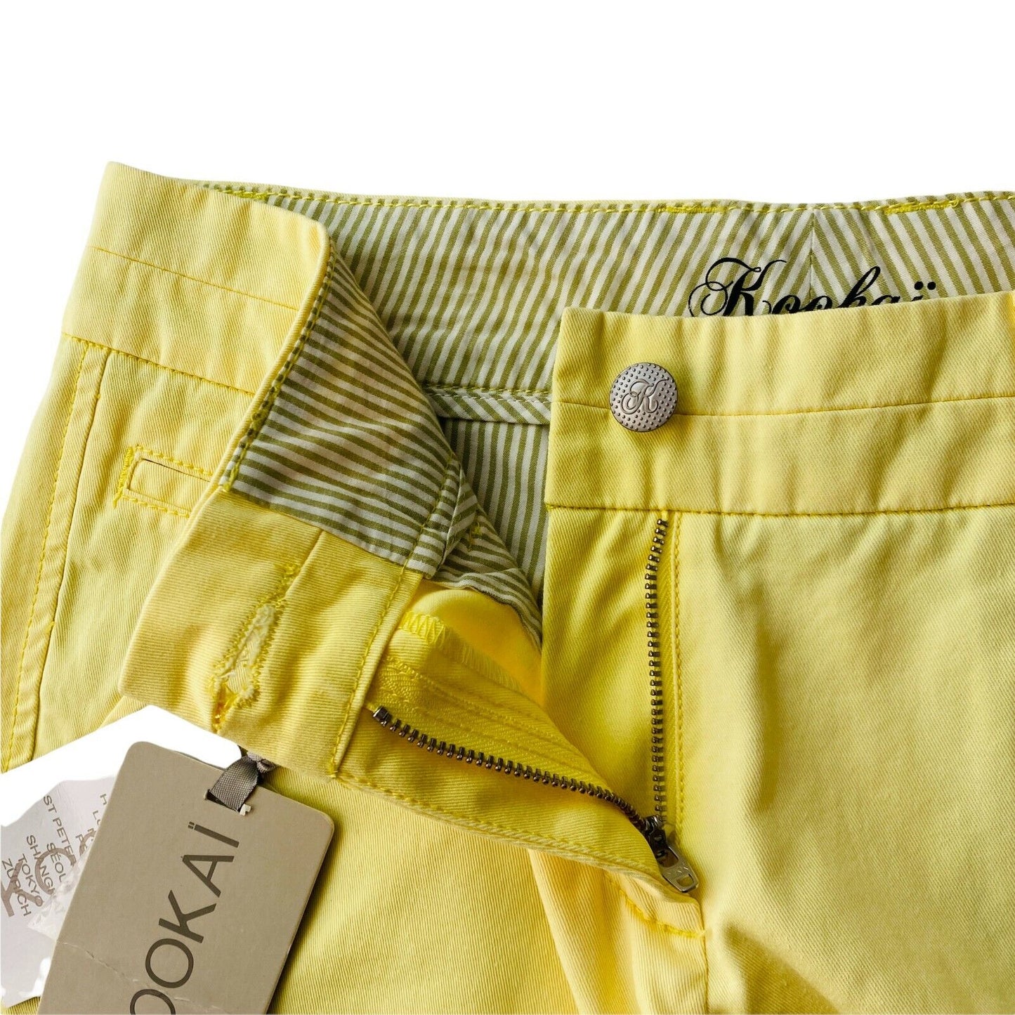 KOOKAI Short jaune coupe régulière pour femme Taille EU 38 W31