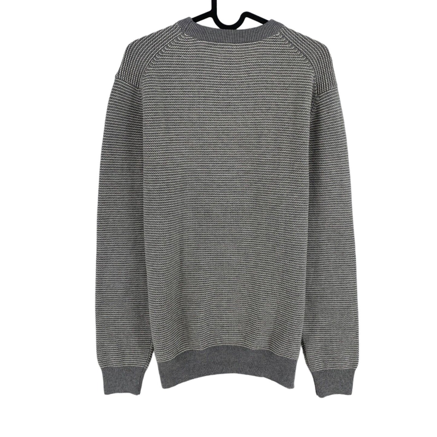 GANT Grey Light Texture Crew Neck Sweater Jumper Size L