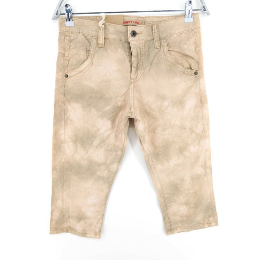 MUSTANG Light Brown Shorts Size 25 26