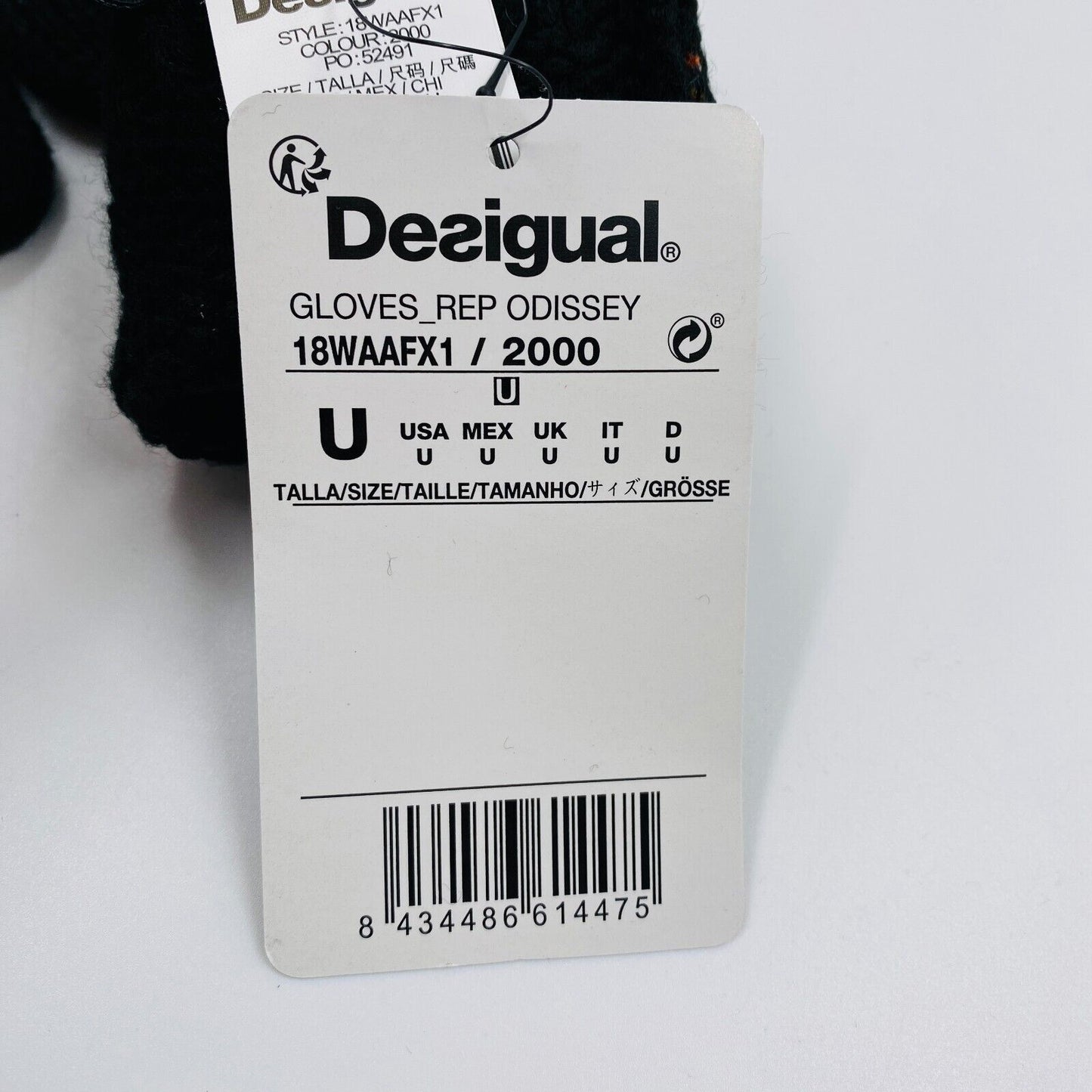 DESIGUAL Women Black REP_ODISSEY Gloves One Size