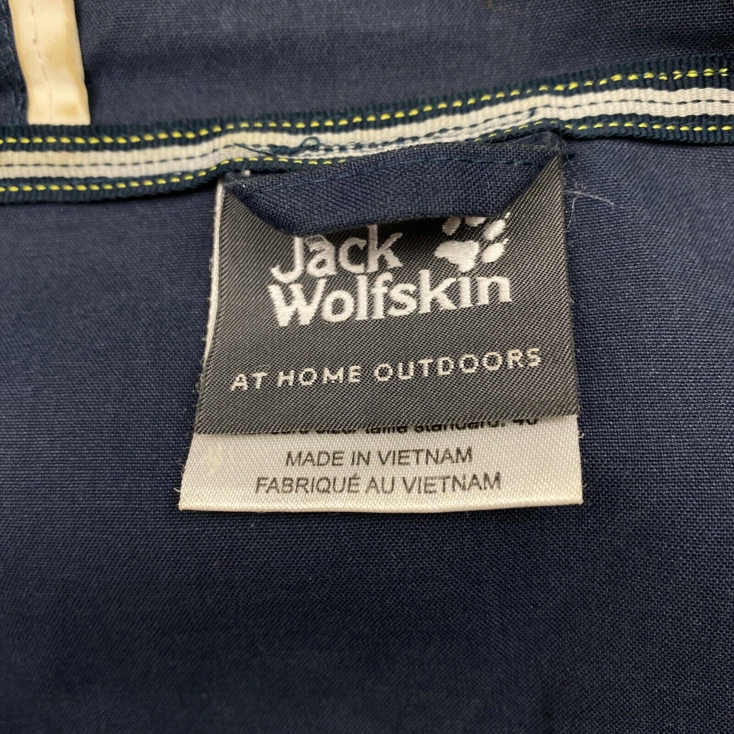 Jack Wolfskin Function 65 Organic Navy Blue Cotton Blend Hooded Jacket Size M