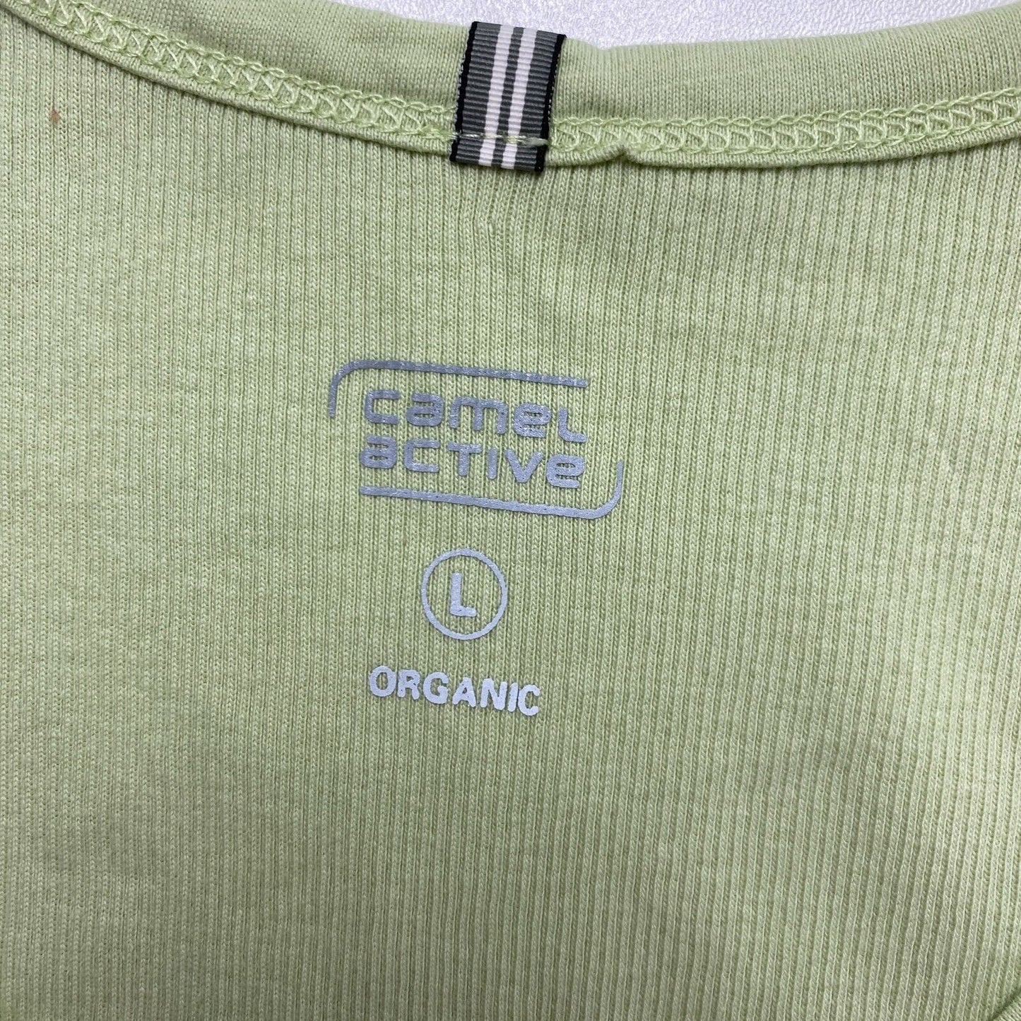 Camel Active Hellgrünes Stretch-Tanktop mit Rundhalsausschnitt, Größe L