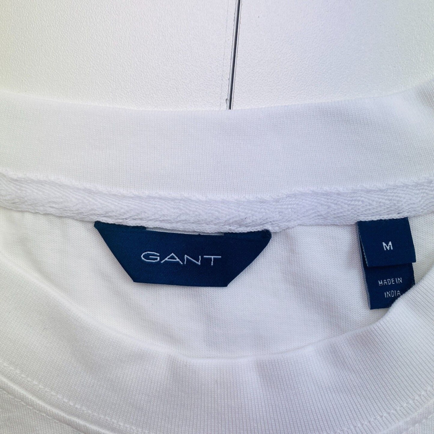 GANT Women White Icon G Essential Crew Neck Short Sleeve T Shirt Size M