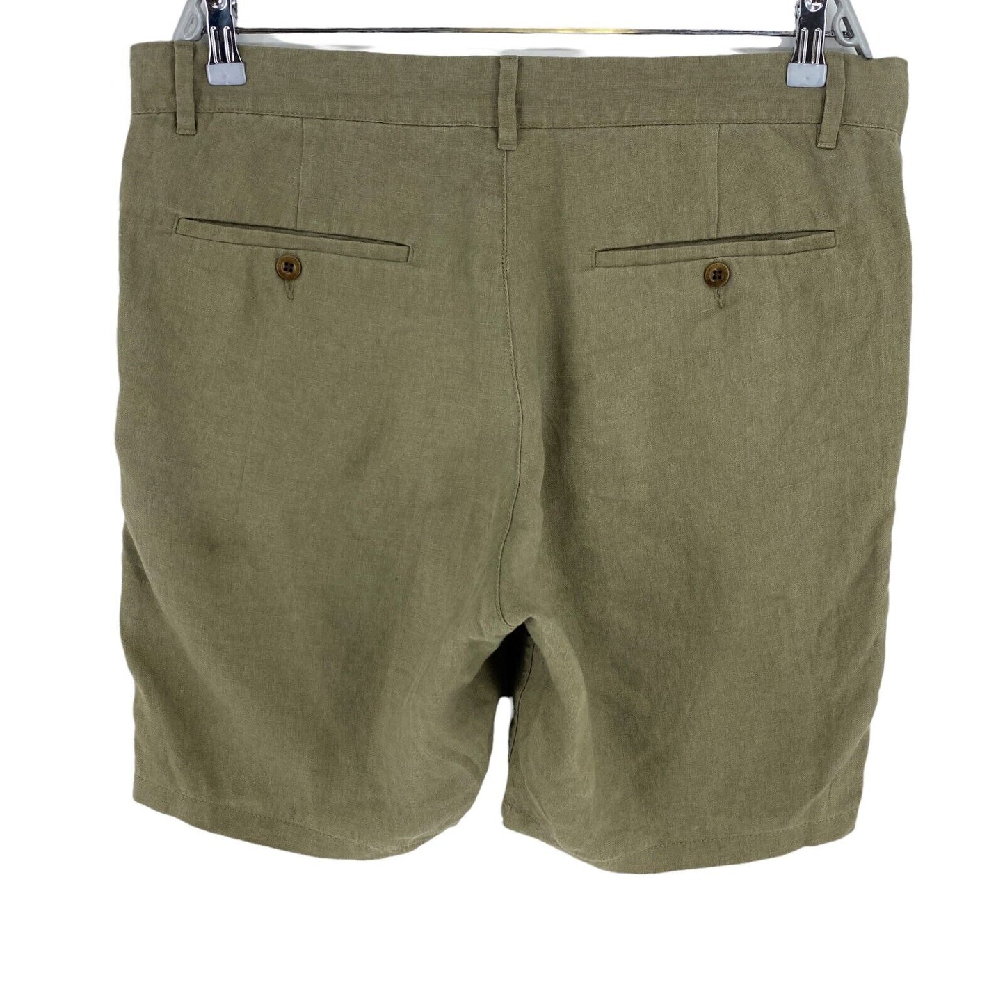 GANT Green Linen Relaxed Chino Shorts Size L