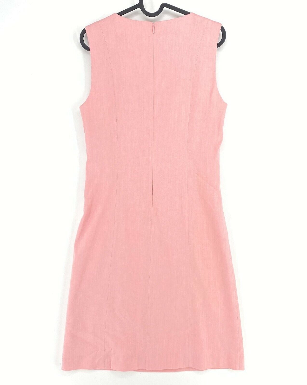 GANT Pink Stretch Linen V Neck Dress Size EU 36 UK 10 US 6