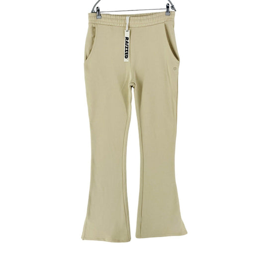 RAIZZED Women Beige Slim Bootcut Fit Sweatpants Trousers Size XL