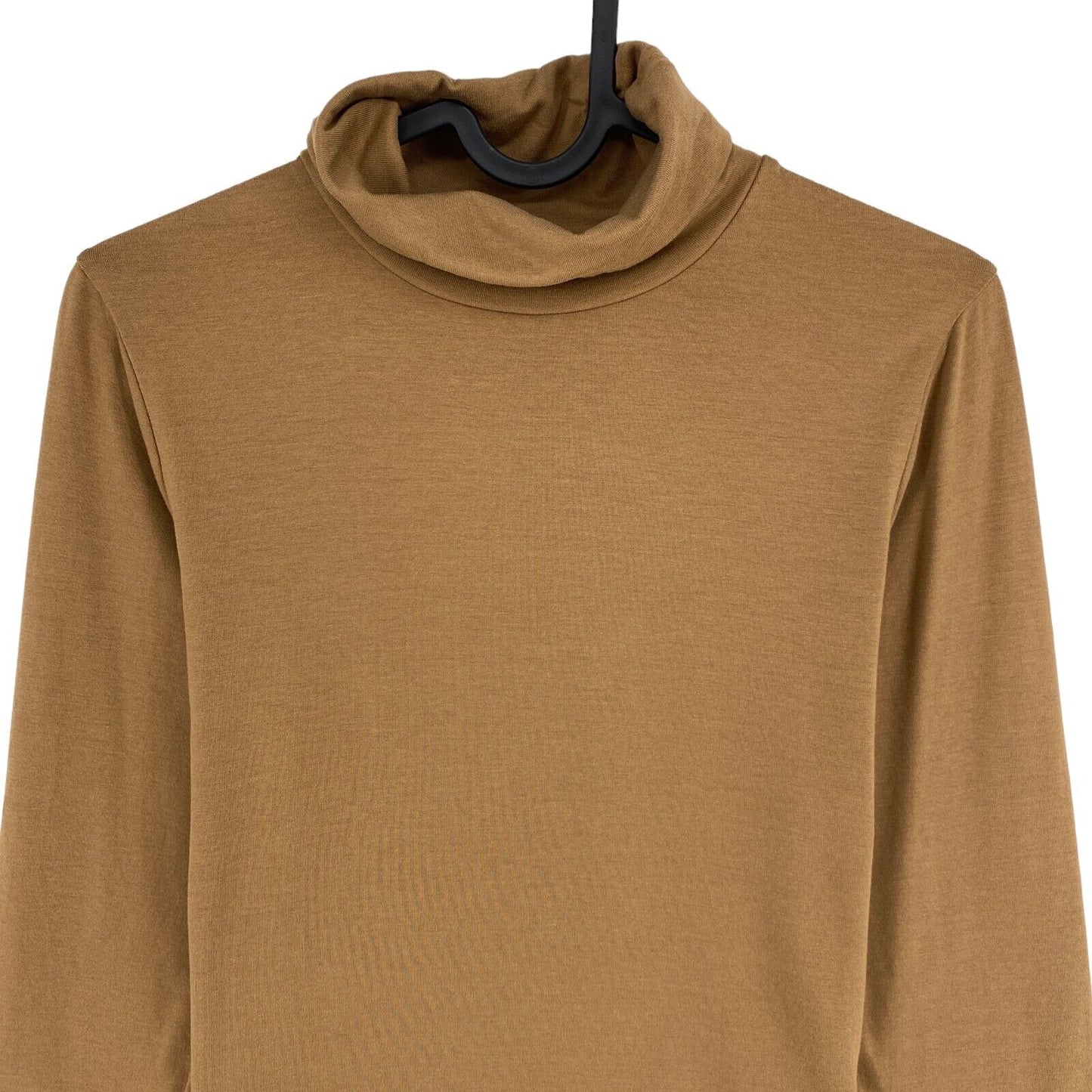 GANT Brown Jersey Long Sleeves Turtle Neck T Shirt Size S